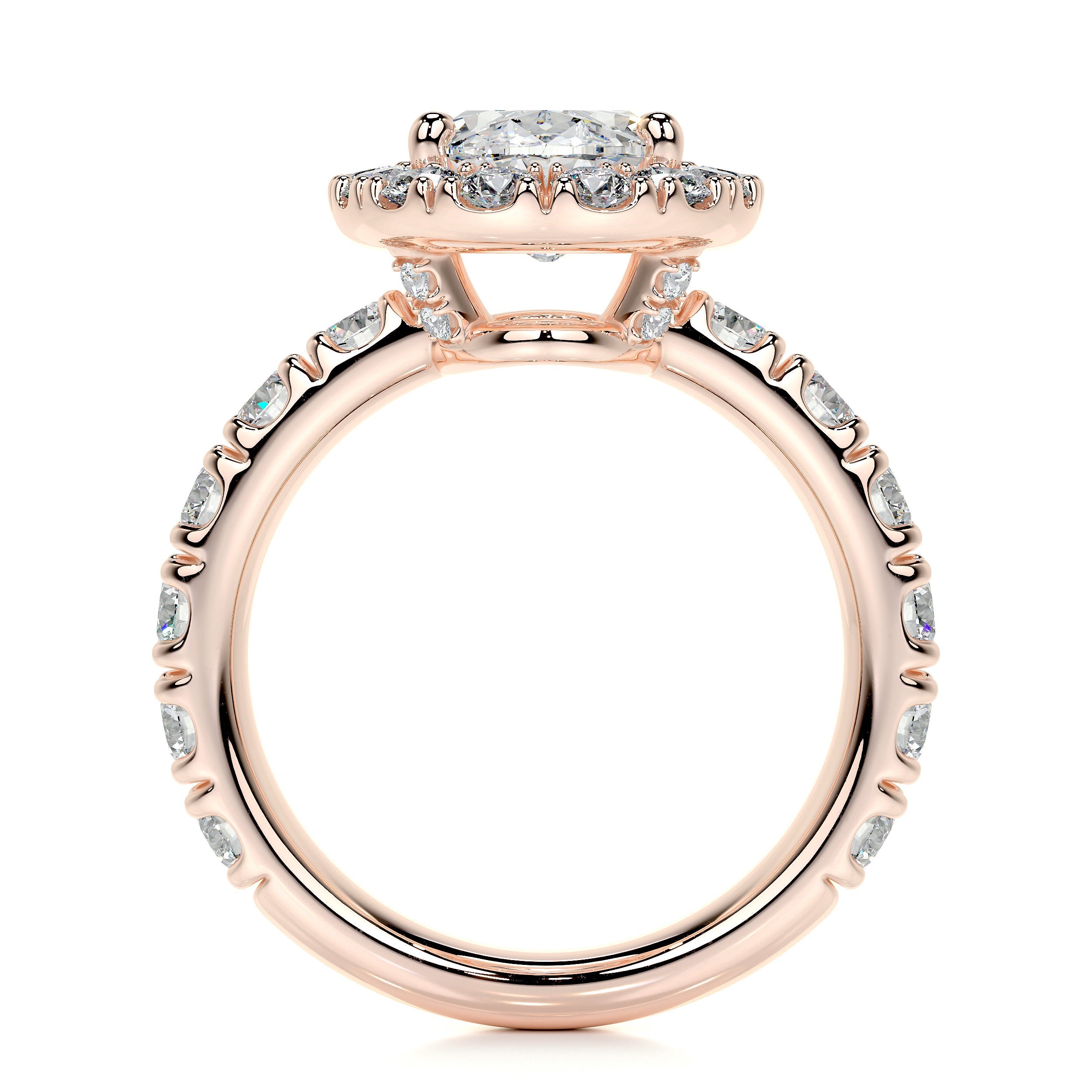 Maya Lab Grown Diamond Ring (4 Carat) -14K Rose Gold