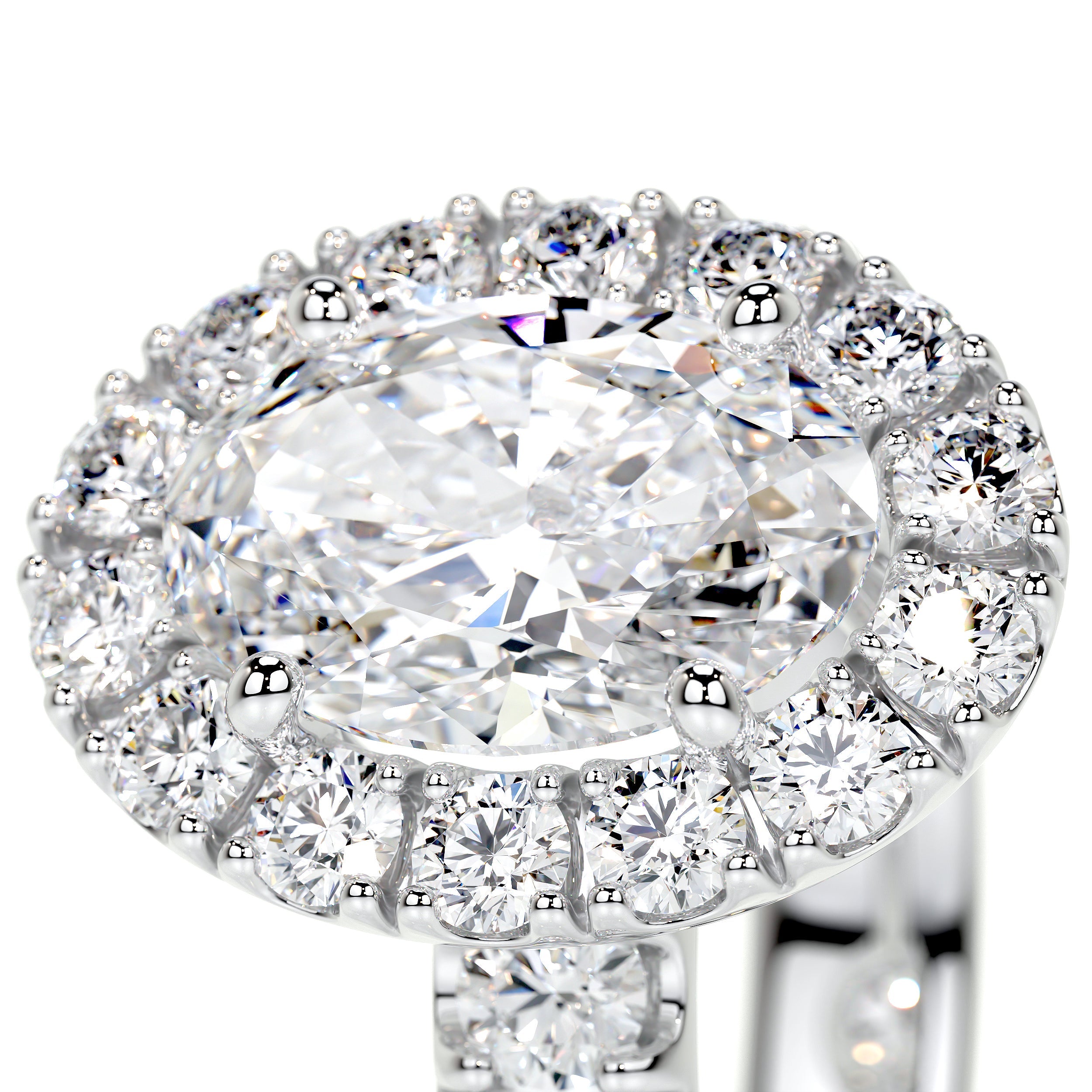 Maya Lab Grown Diamond Ring (4 Carat) -14K White Gold