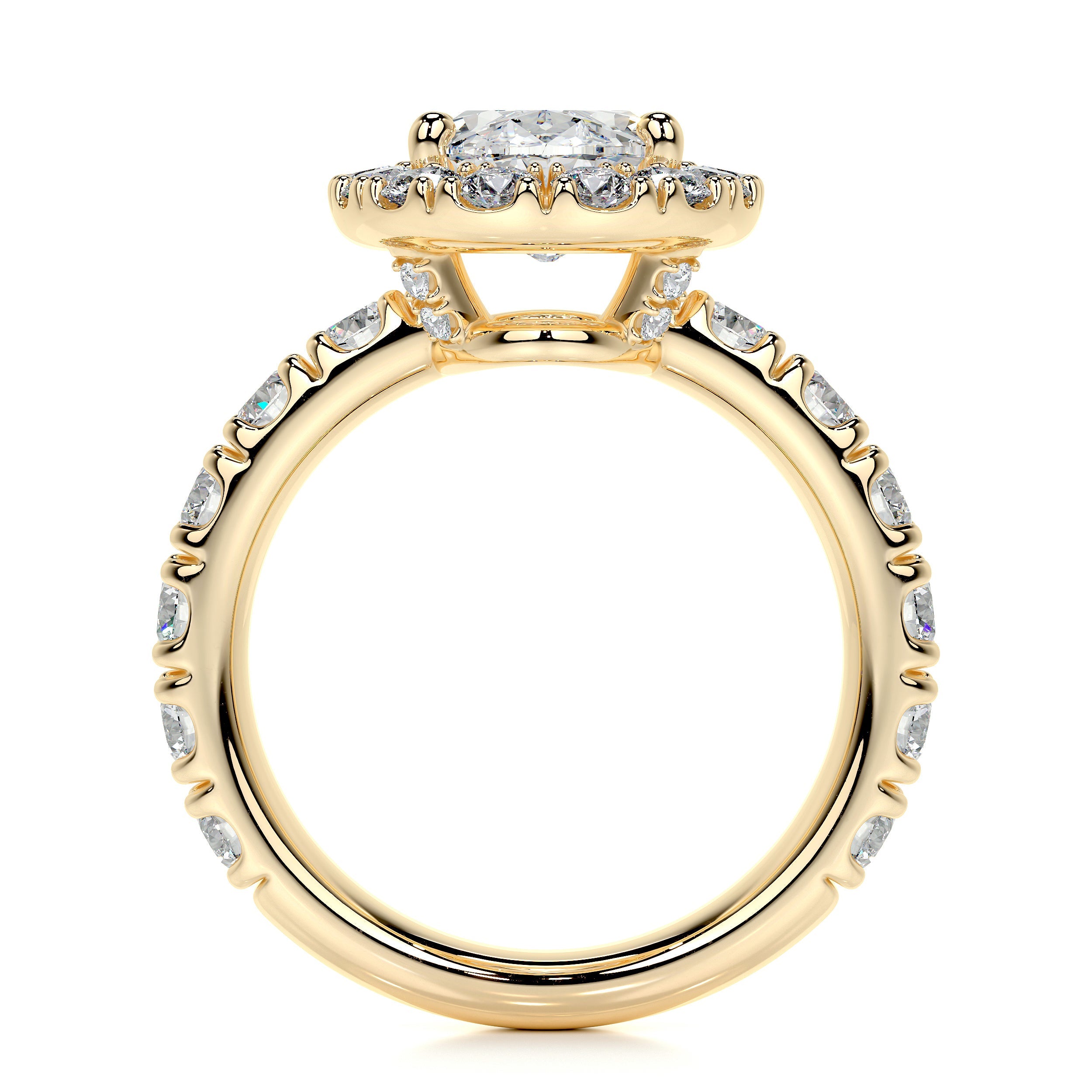 Maya Lab Grown Diamond Ring (4 Carat) -18K Yellow Gold