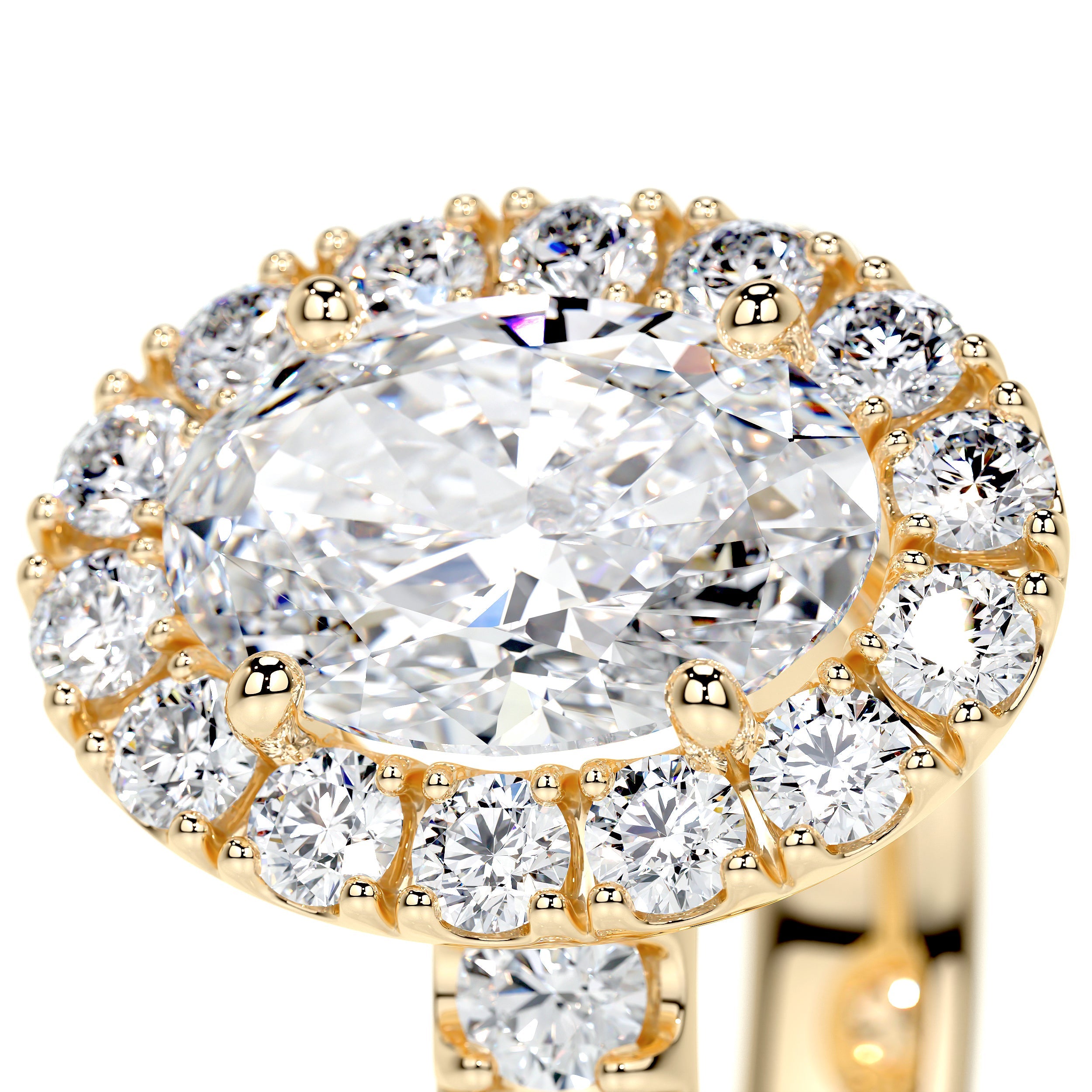 Maya Lab Grown Diamond Ring   (4 Carat) -18K Yellow Gold