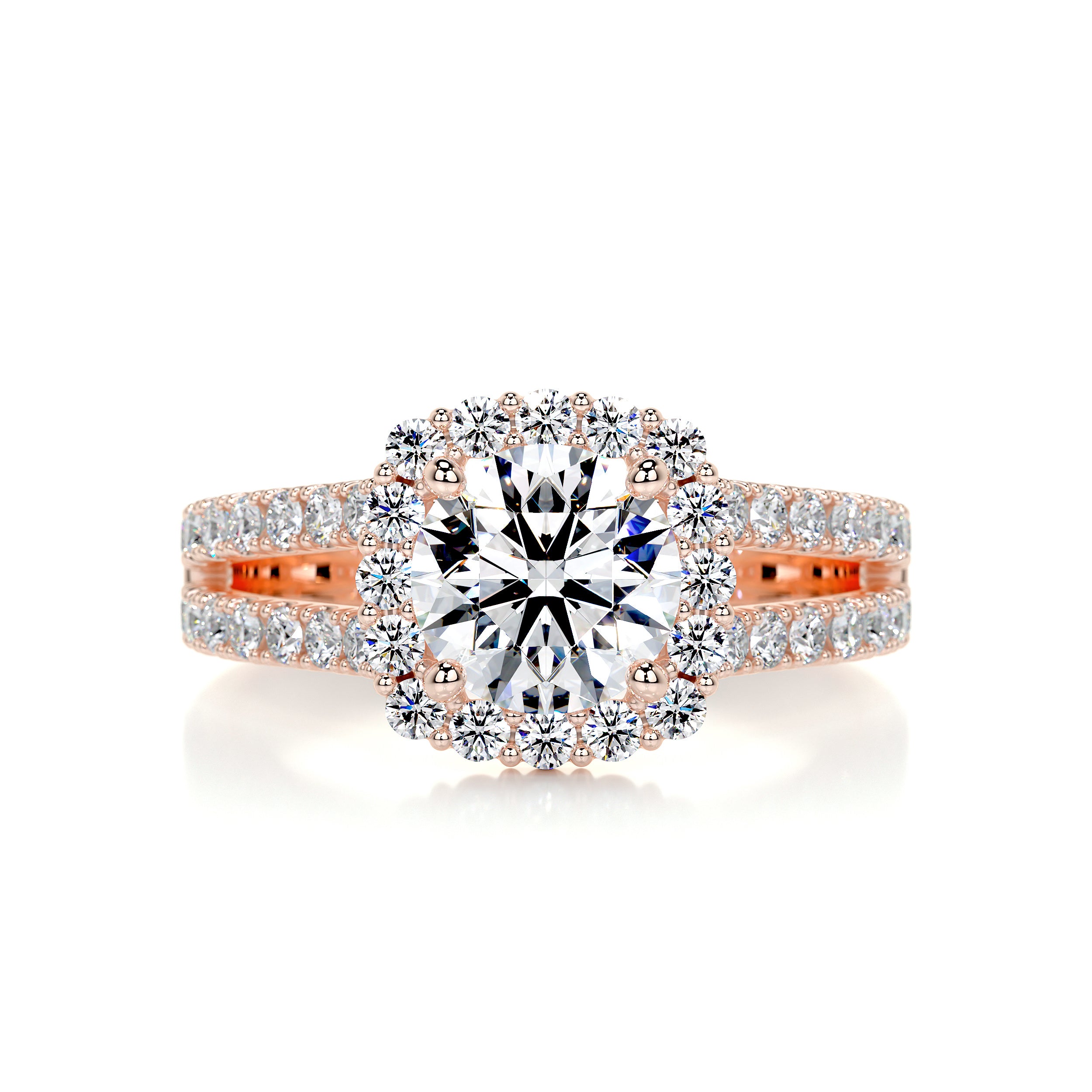 Hilary Diamond Engagement Ring -14K Rose Gold