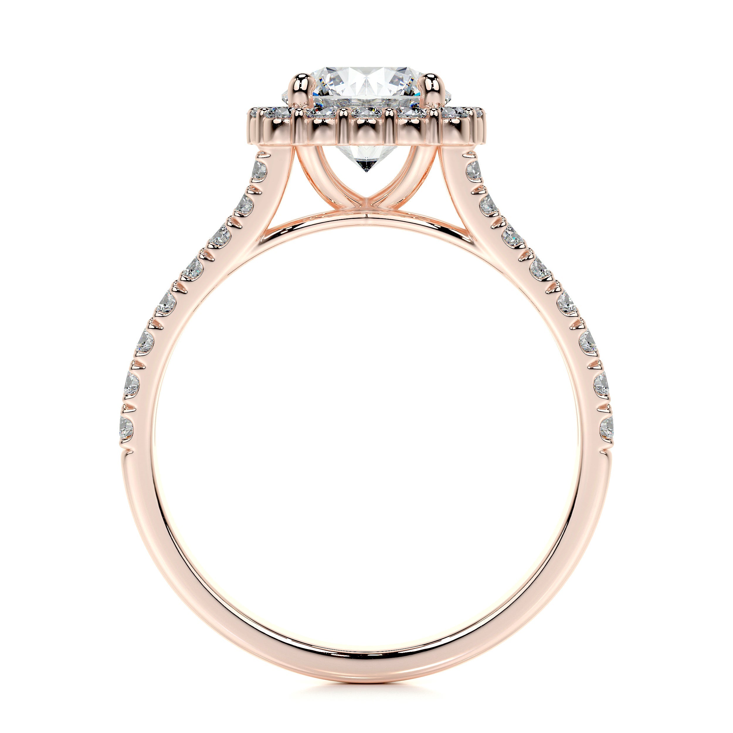 Hilary Lab Grown Diamond Ring   (3 Carat) -14K Rose Gold