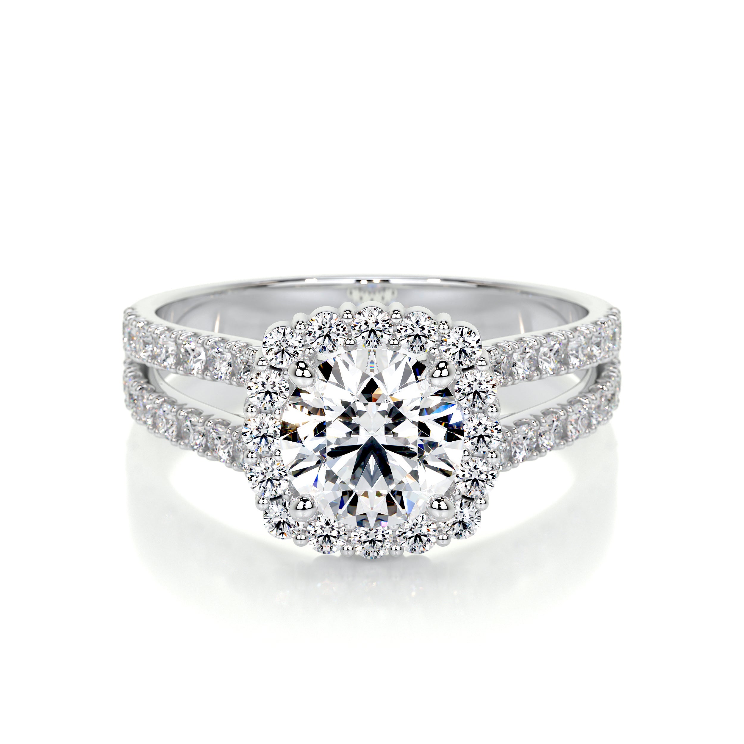 Hilary Lab Grown Diamond Ring (3 Carat) -14K White Gold