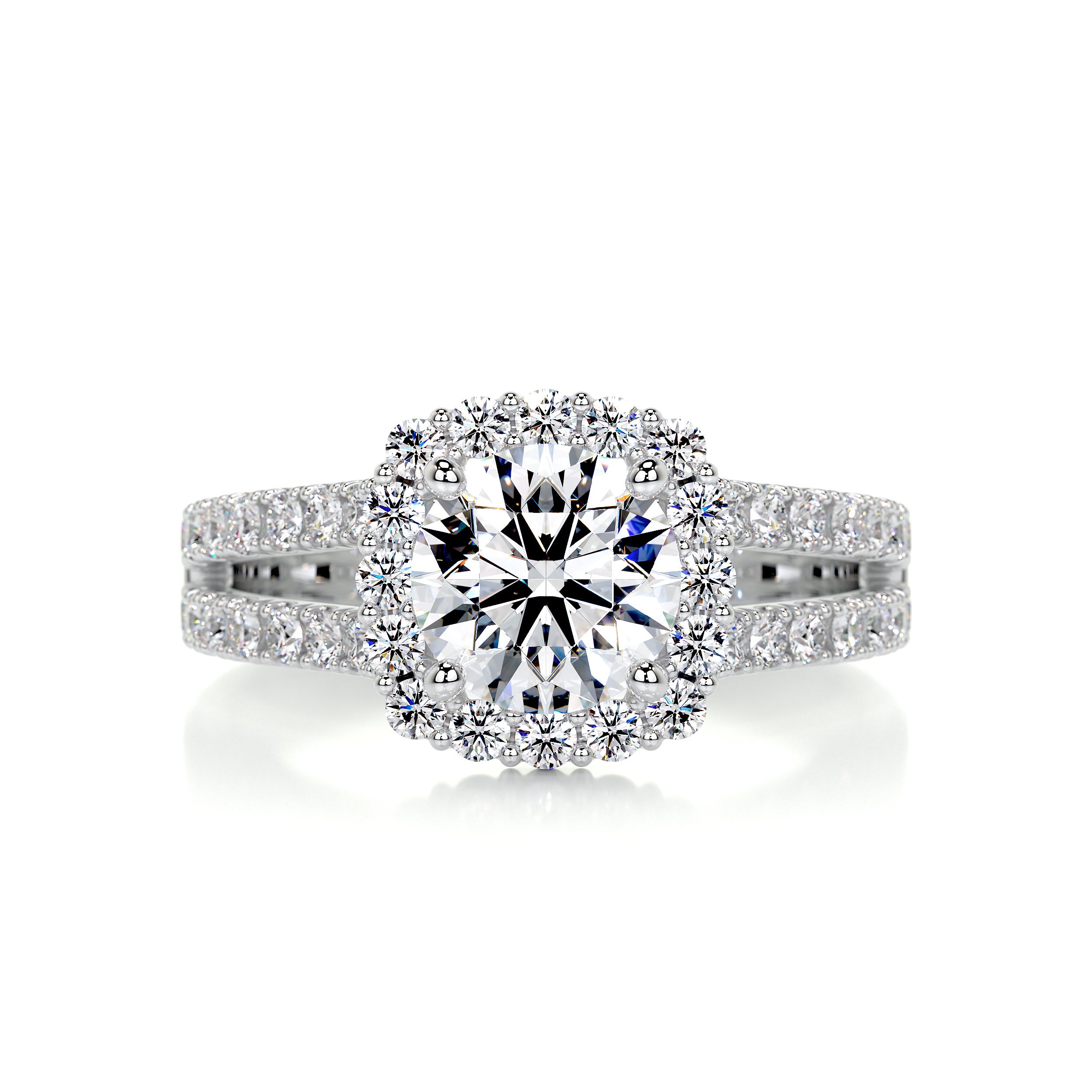 Hilary Diamond Engagement Ring -14K White Gold
