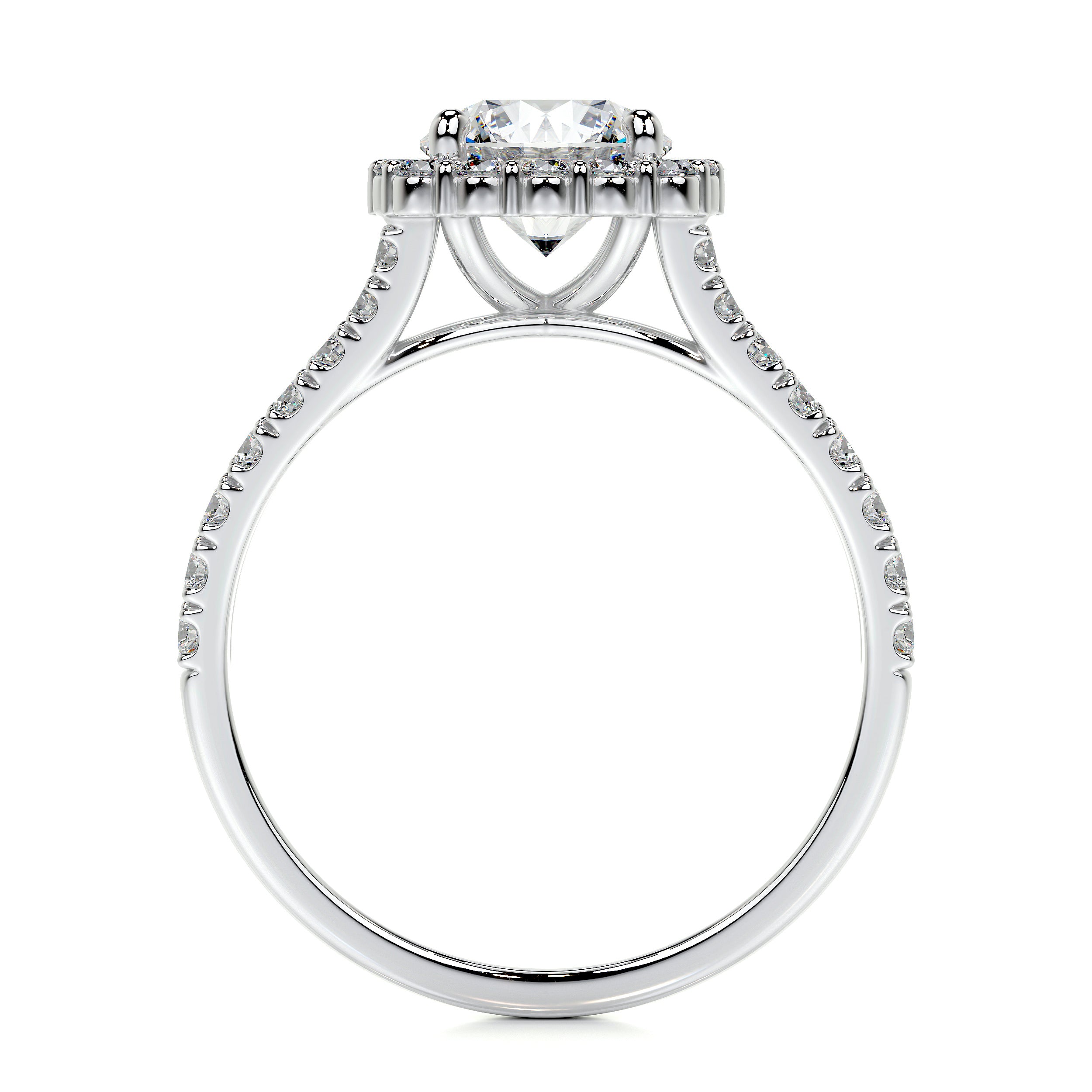 Hilary Lab Grown Diamond Ring (3 Carat) -14K White Gold