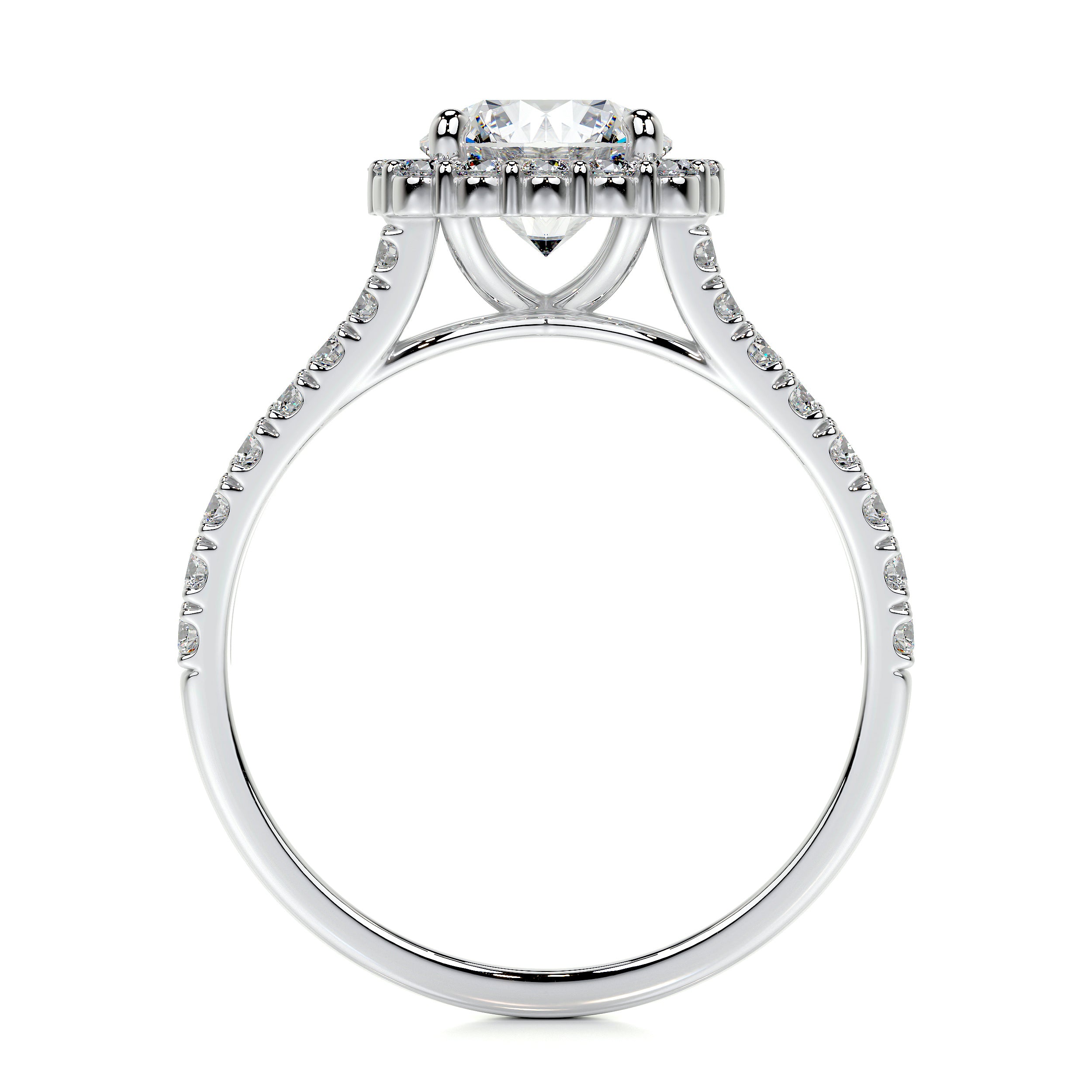 Hilary Lab Grown Diamond Ring   (3 Carat) -18K White Gold