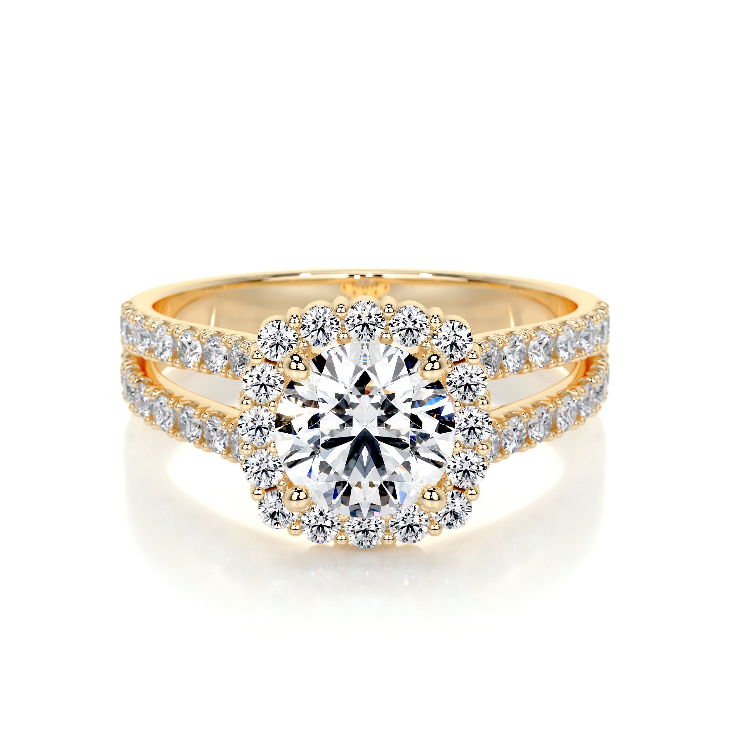 Hilary Lab Grown Diamond Ring (3 Carat) -18K Yellow Gold