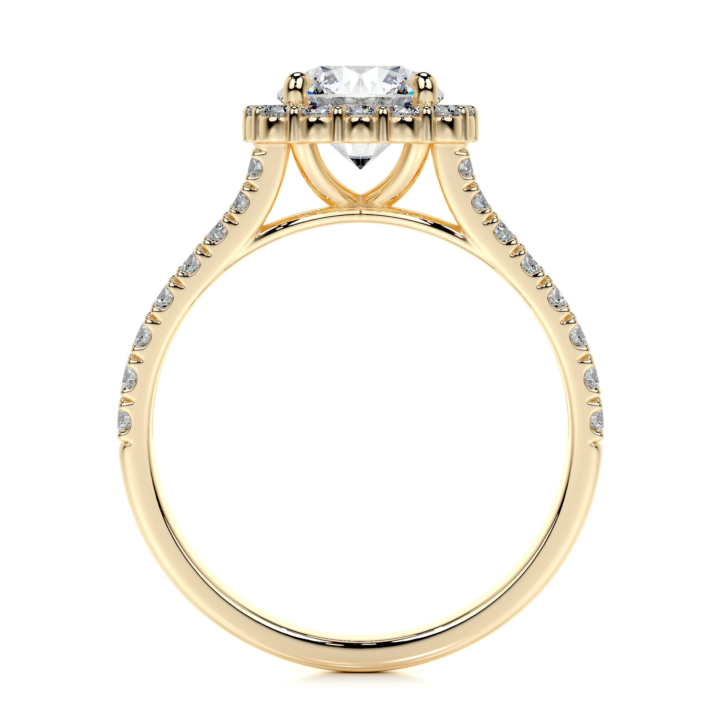 Hilary Lab Grown Diamond Ring (3 Carat) -18K Yellow Gold