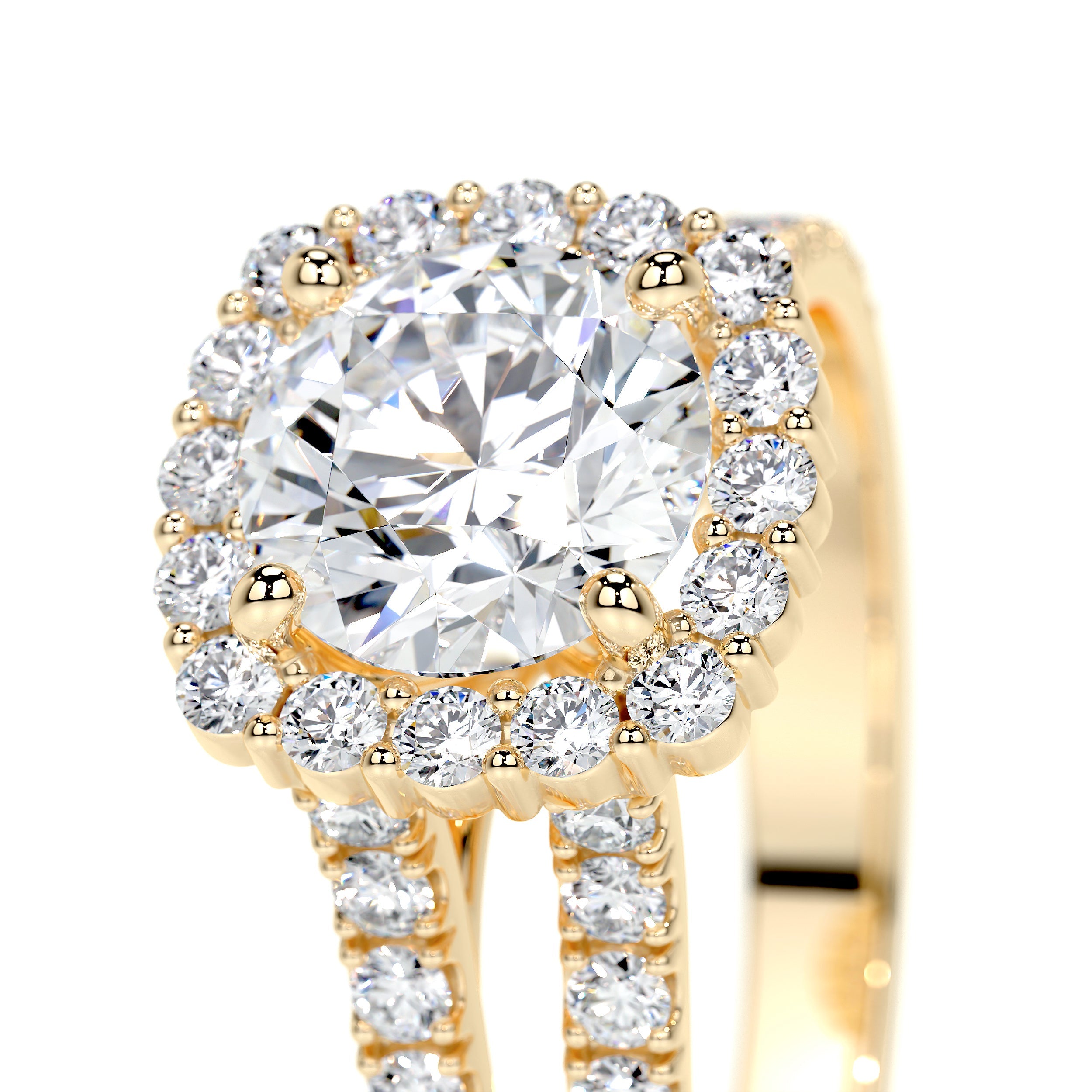 Hilary Lab Grown Diamond Ring (3 Carat) -18K Yellow Gold