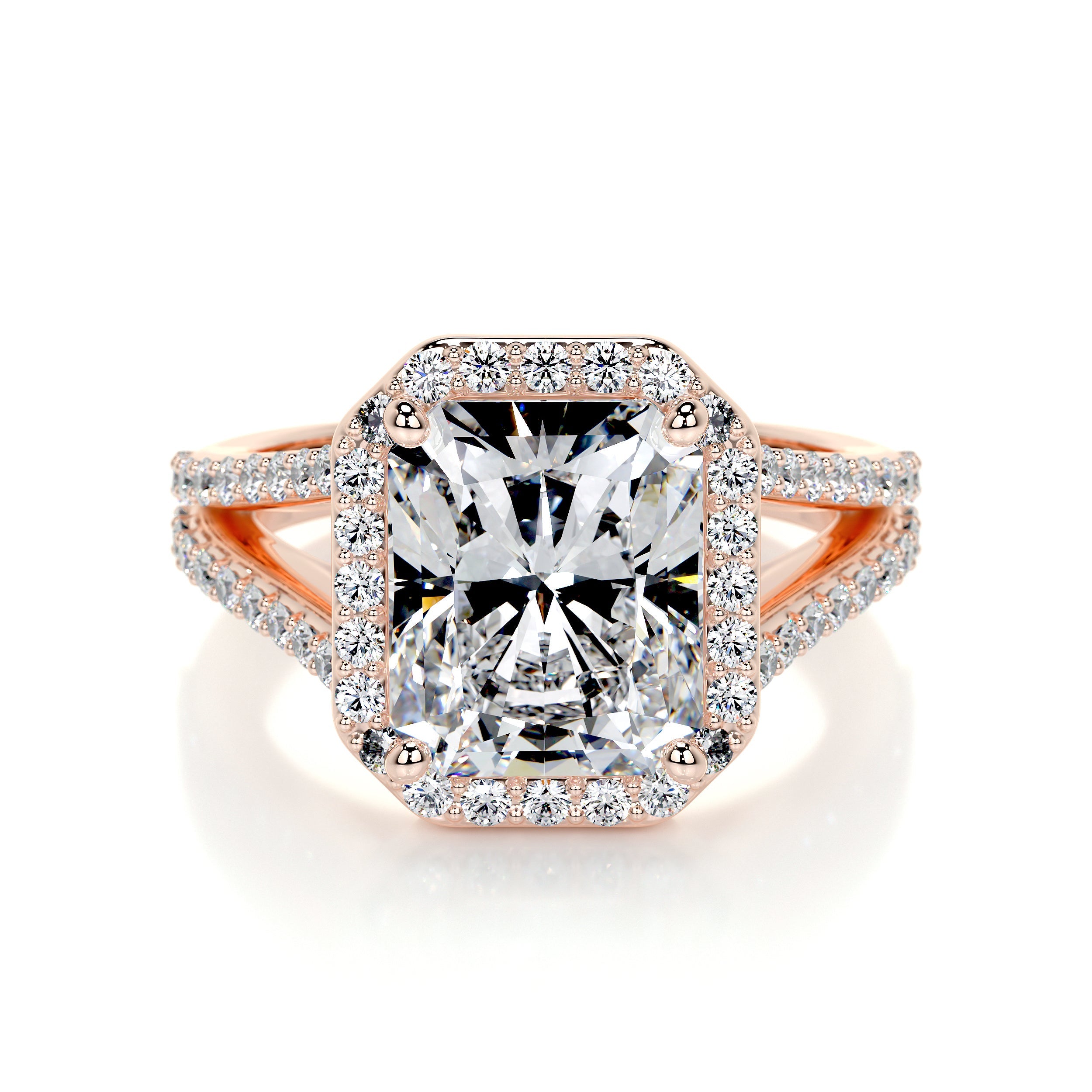 Marina Lab Grown Diamond Ring (3.5 Carat) -14K Rose Gold