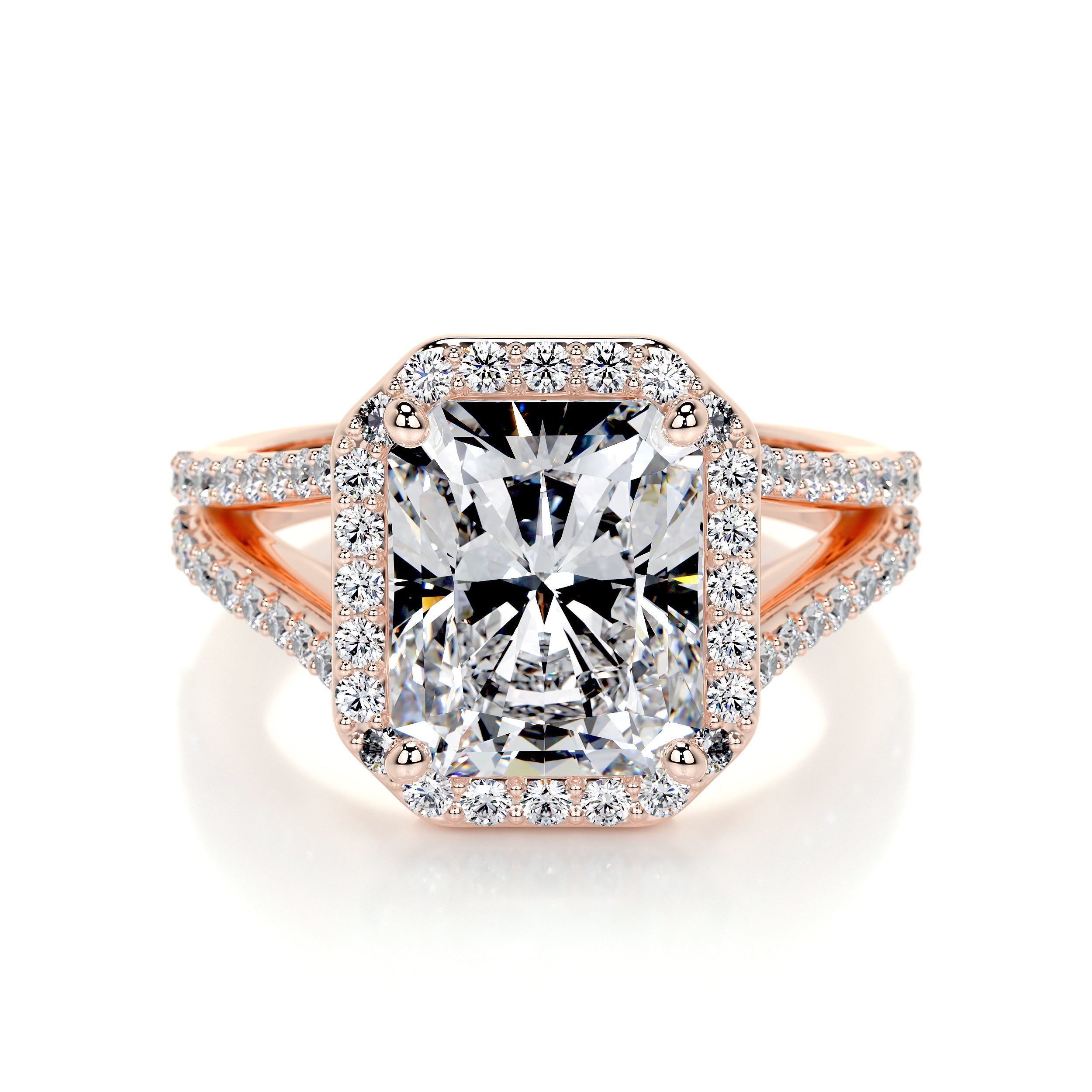 Marina Lab Grown Diamond Ring   (3.5 Carat) -14K Rose Gold