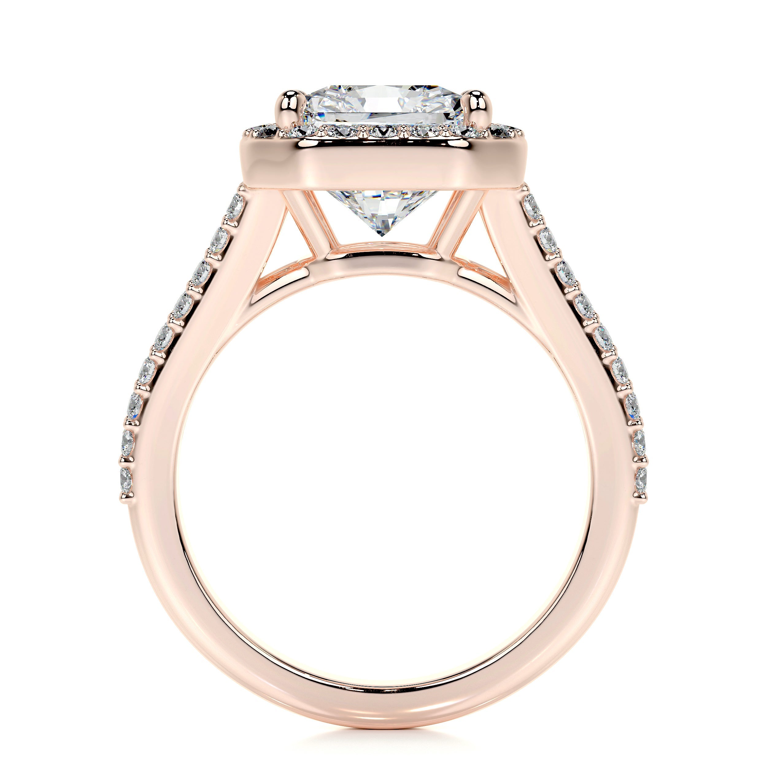 Marina Lab Grown Diamond Ring (3.5 Carat) -14K Rose Gold