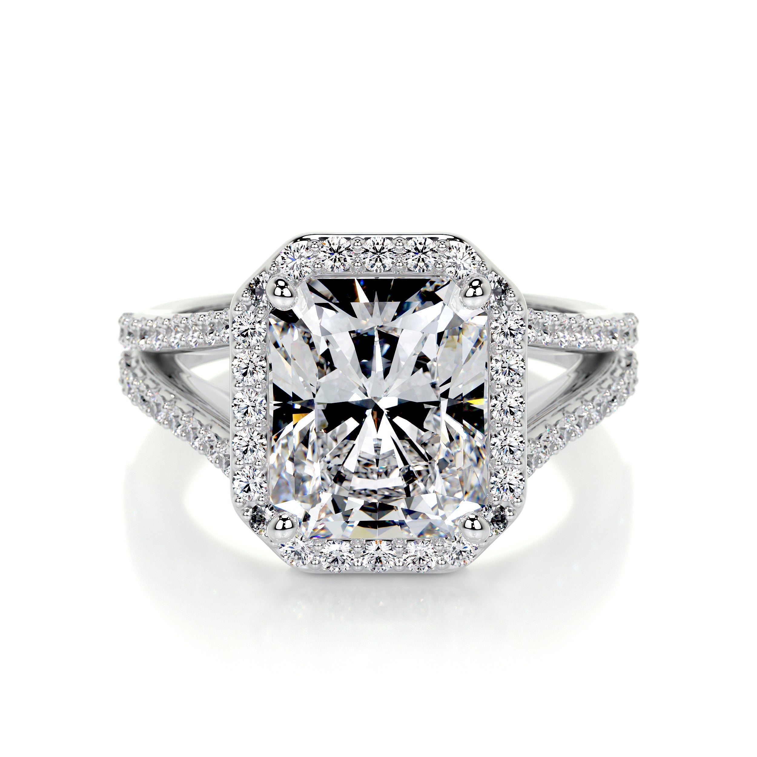 Marina Lab Grown Diamond Ring (3.5 Carat) -14K White Gold