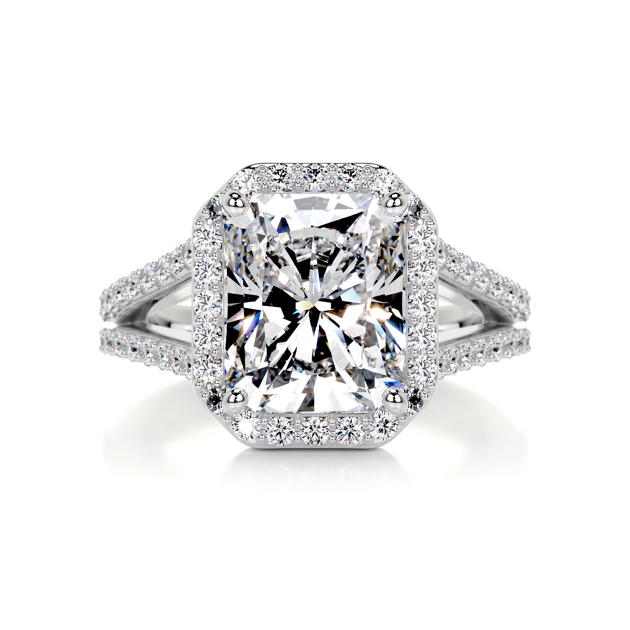 Marina Diamond Engagement Ring -14K White Gold