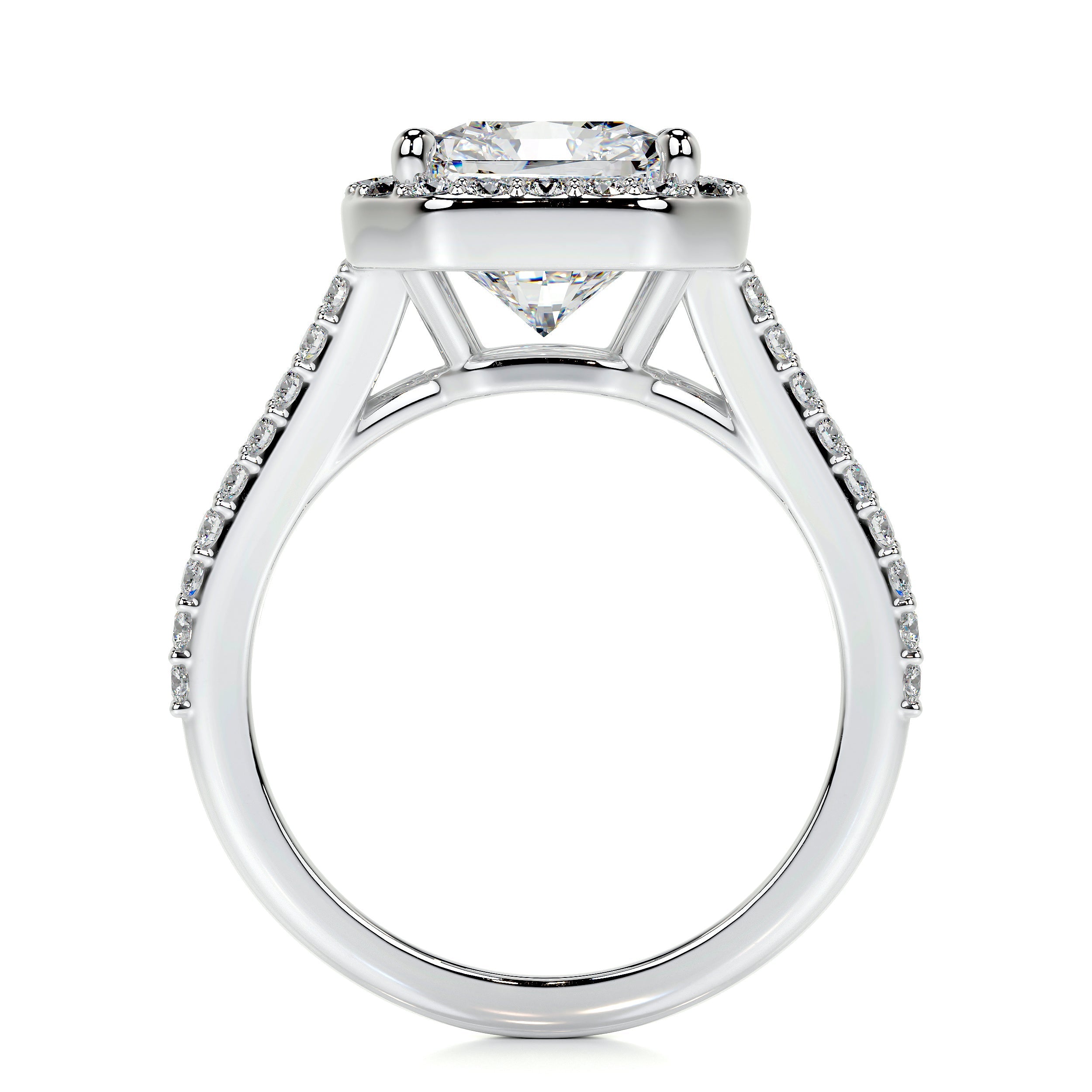 Marina Lab Grown Diamond Ring (3.5 Carat) -14K White Gold