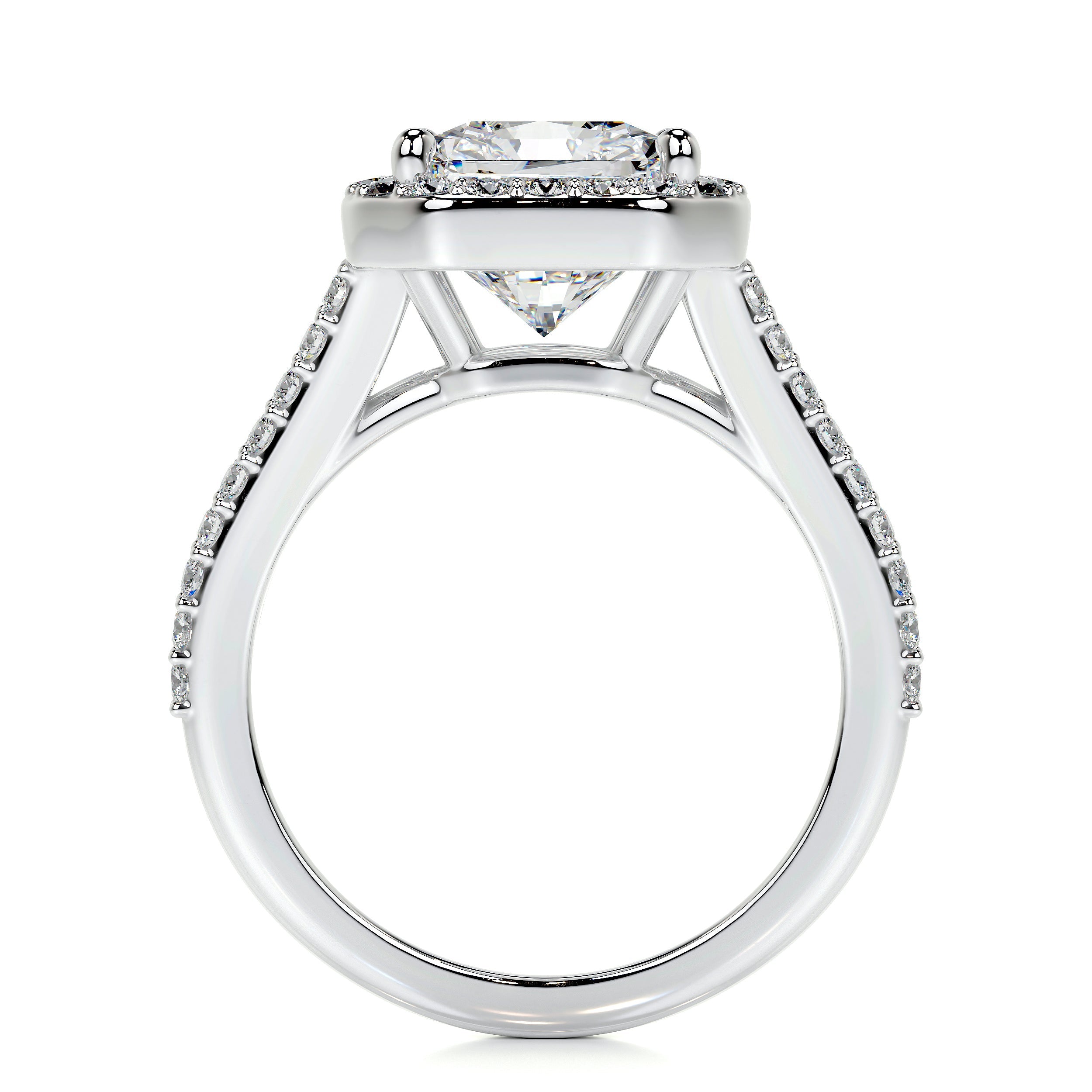 Marina Lab Grown Diamond Ring   (3.5 Carat) -14K White Gold