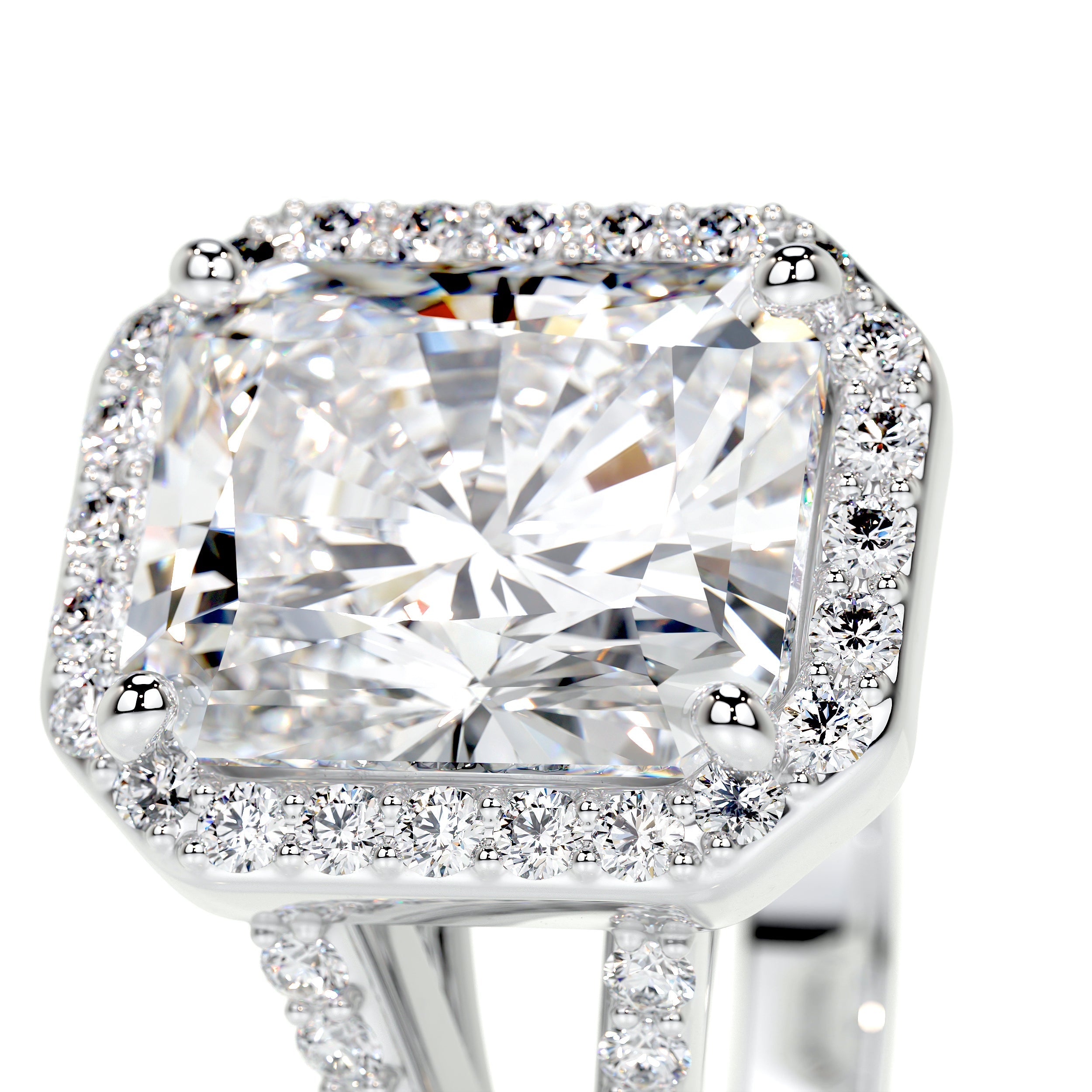 Marina Lab Grown Diamond Ring   (3.5 Carat) -18K White Gold