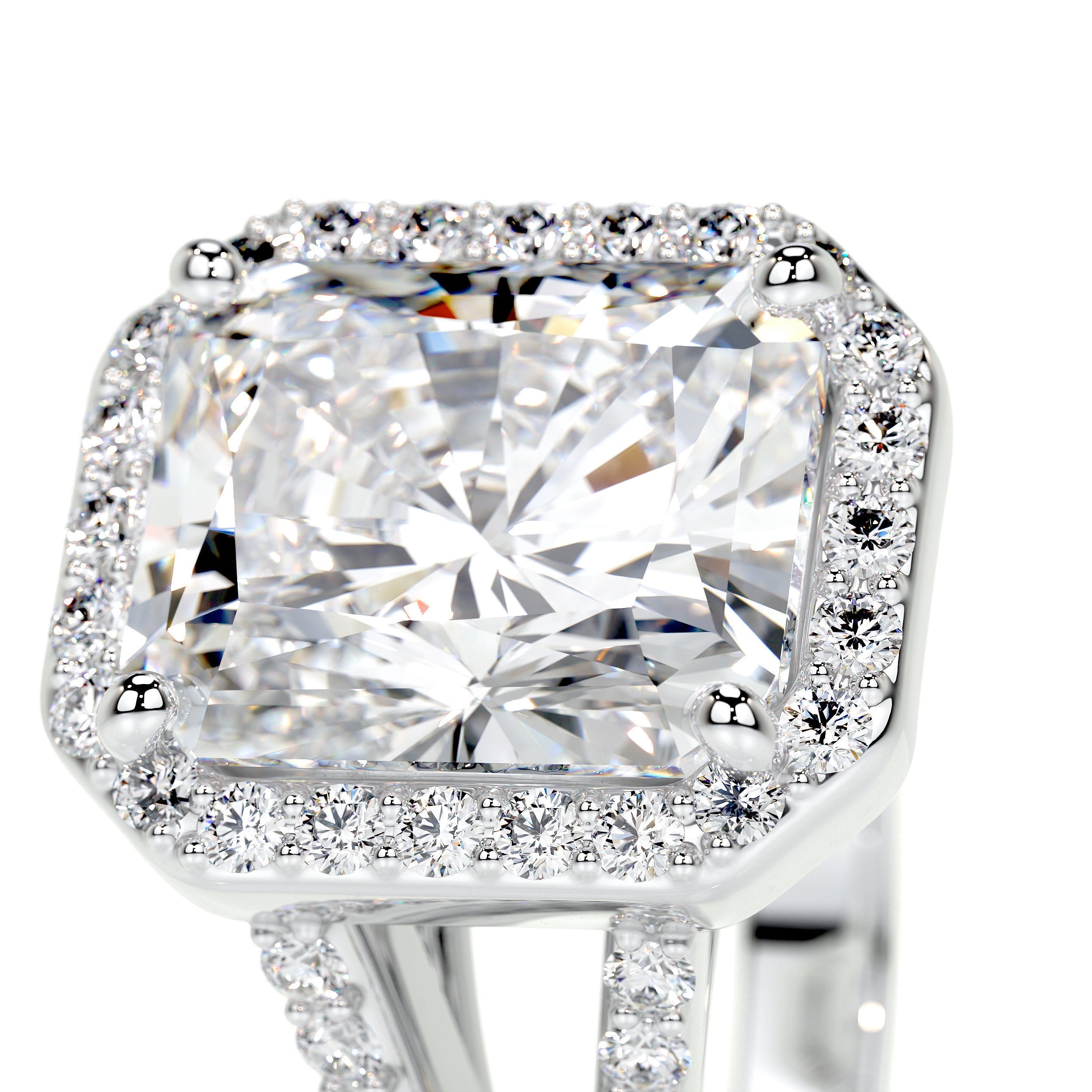 Marina Lab Grown Diamond Ring (3.5 Carat) -14K White Gold