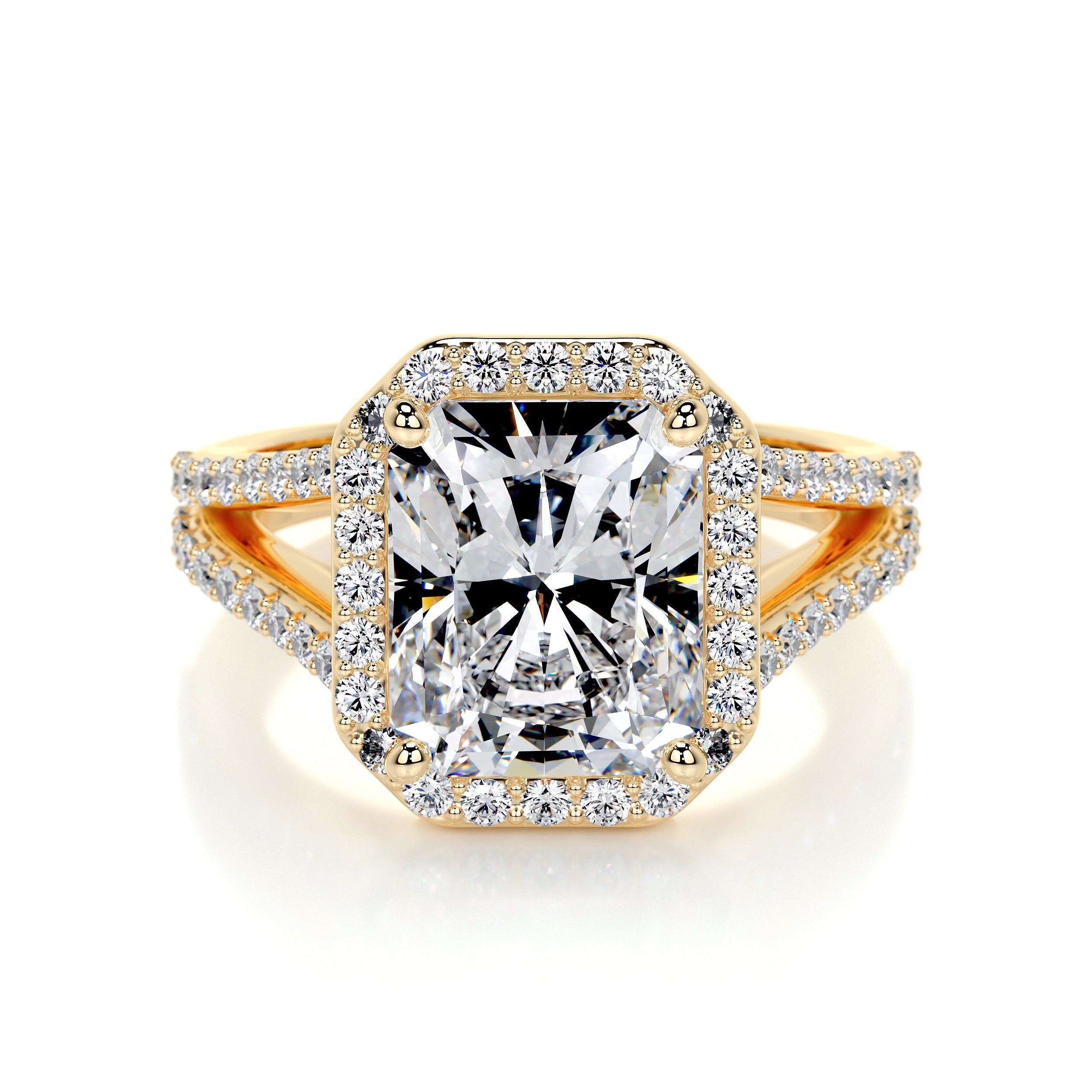 Marina Lab Grown Diamond Ring (3.5 Carat) -18K Yellow Gold