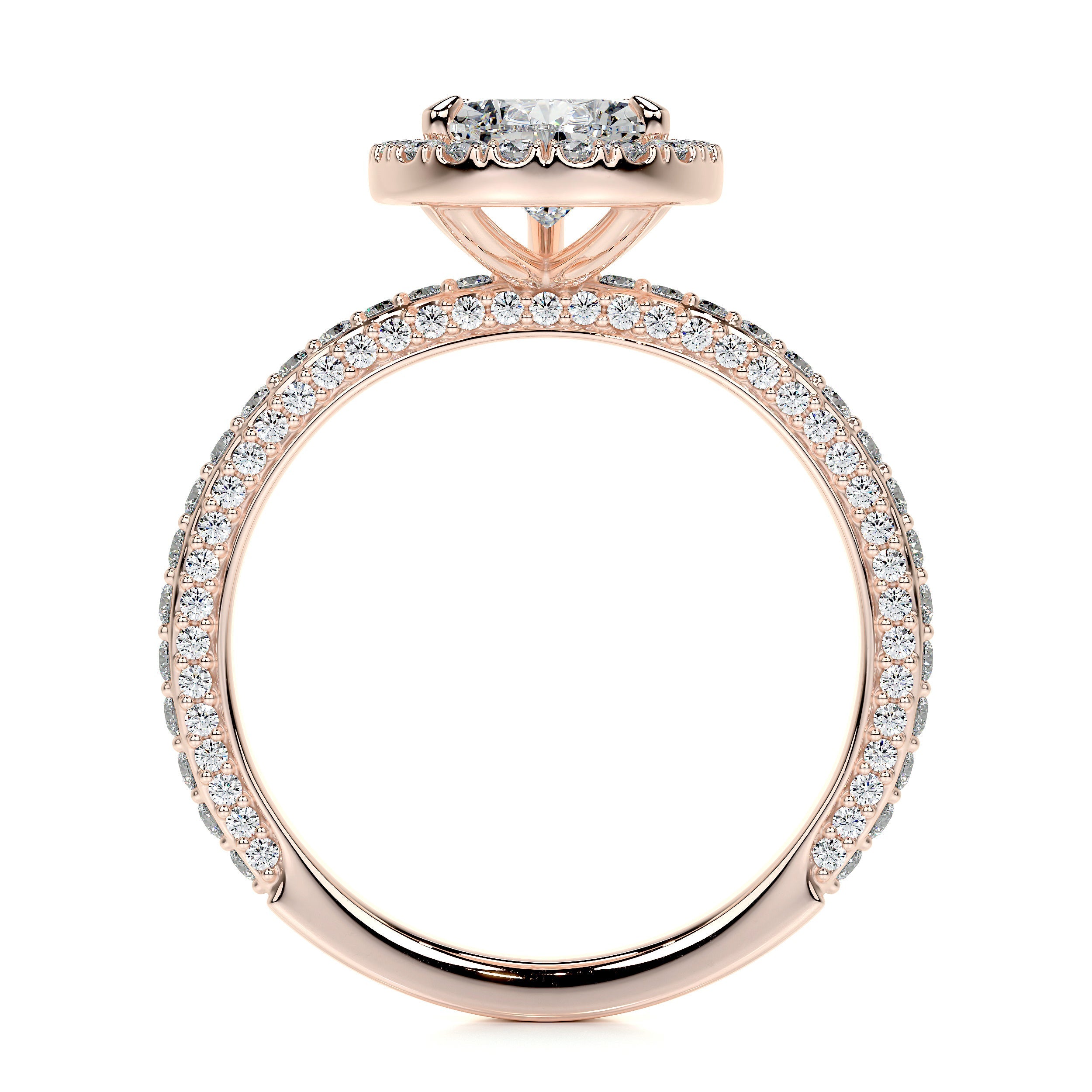 Beverly Lab Grown Diamond Ring   (2.5 Carat) -14K Rose Gold