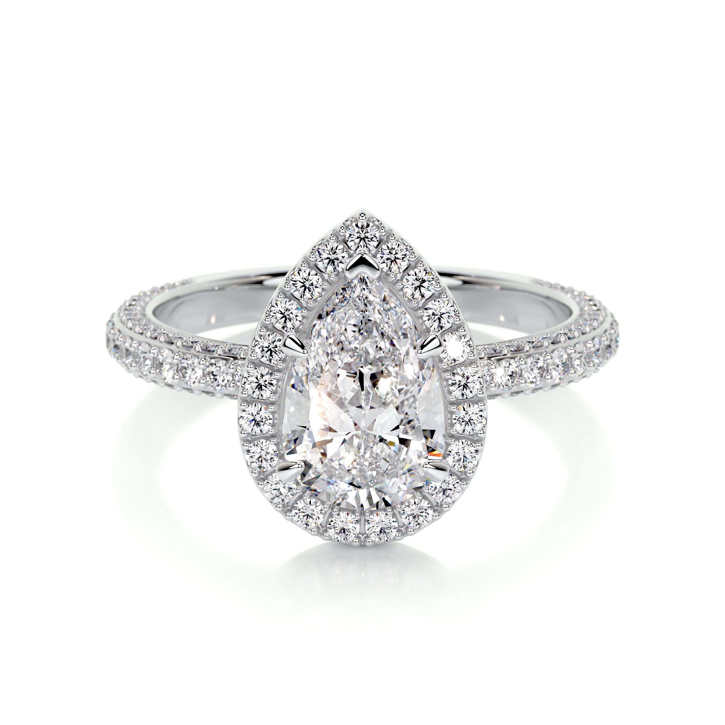 Beverly Lab Grown Diamond Ring   (2.5 Carat) -18K White Gold