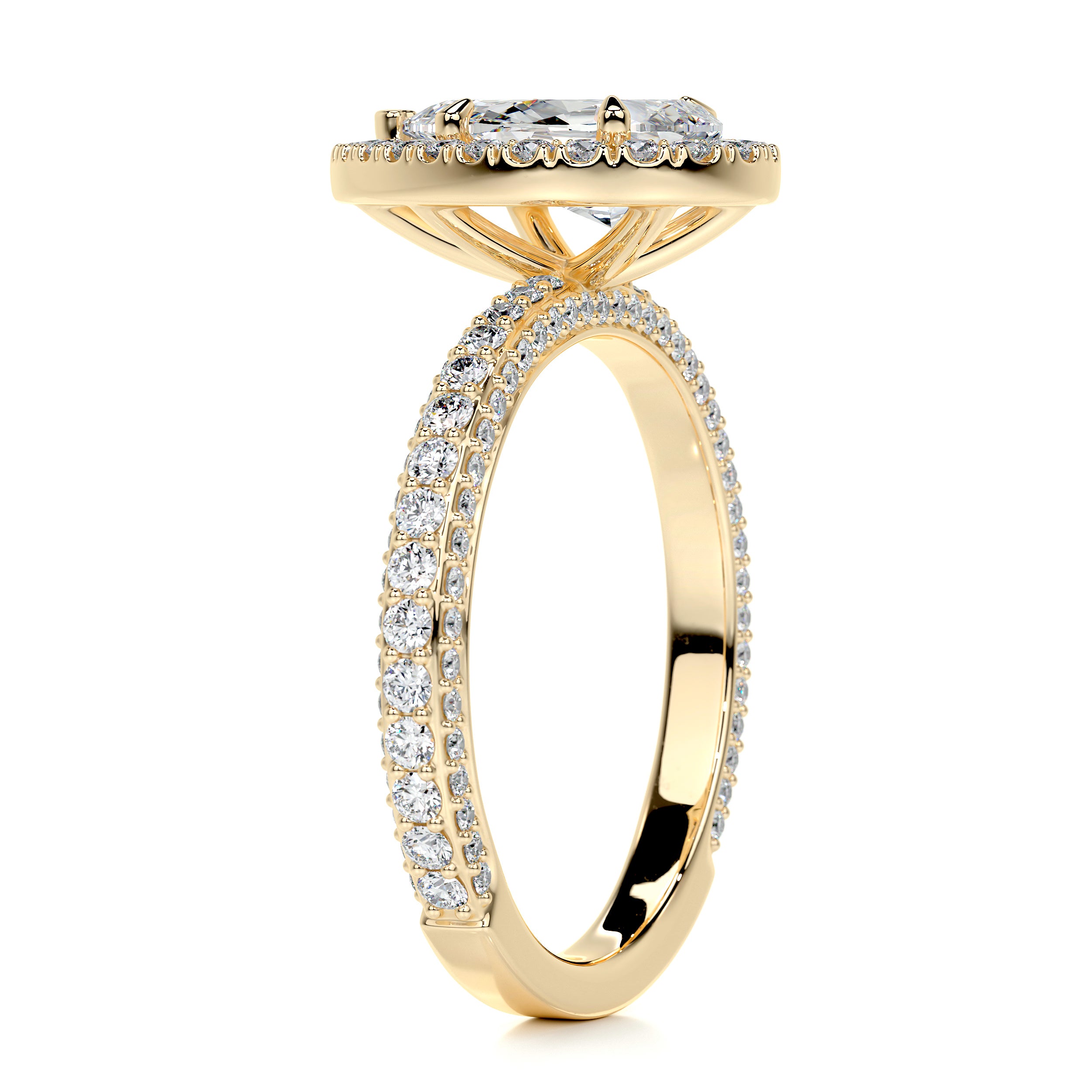 Beverly Diamond Engagement Ring -18K Yellow Gold