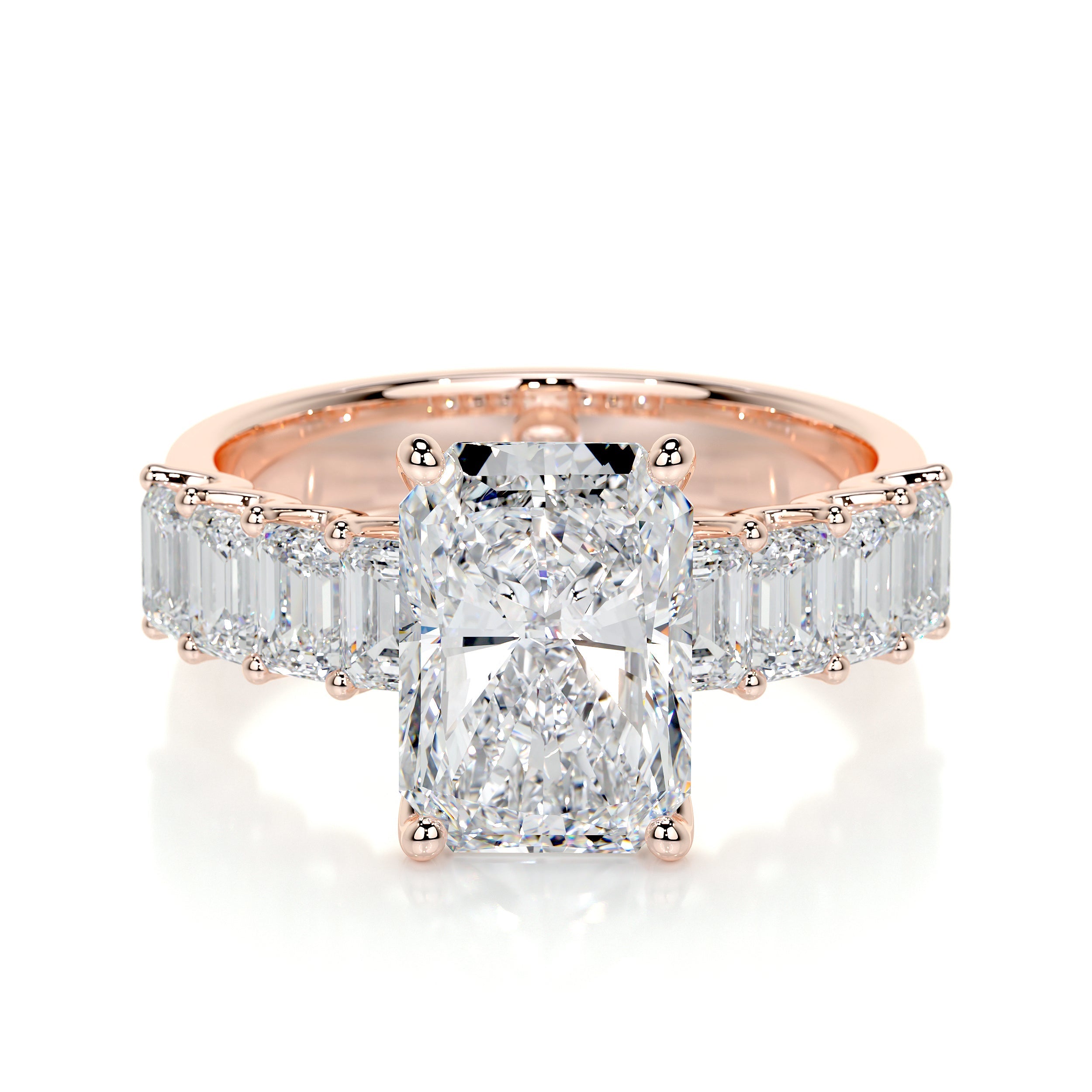 Arabella Lab Grown Diamond Ring   (5 Carat) -14K Rose Gold