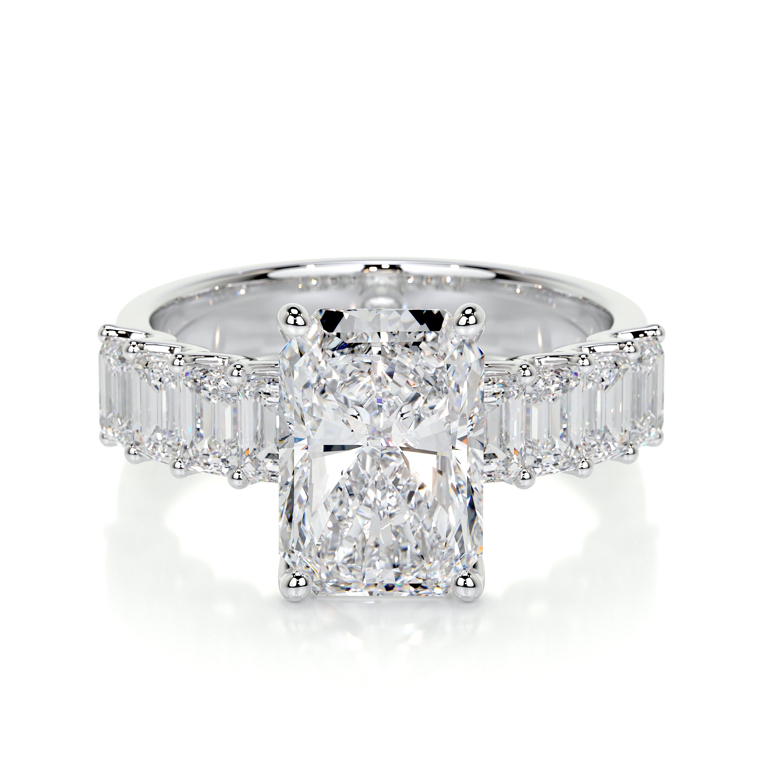 Arabella Lab Grown Diamond Ring (5 Carat) -14K White Gold