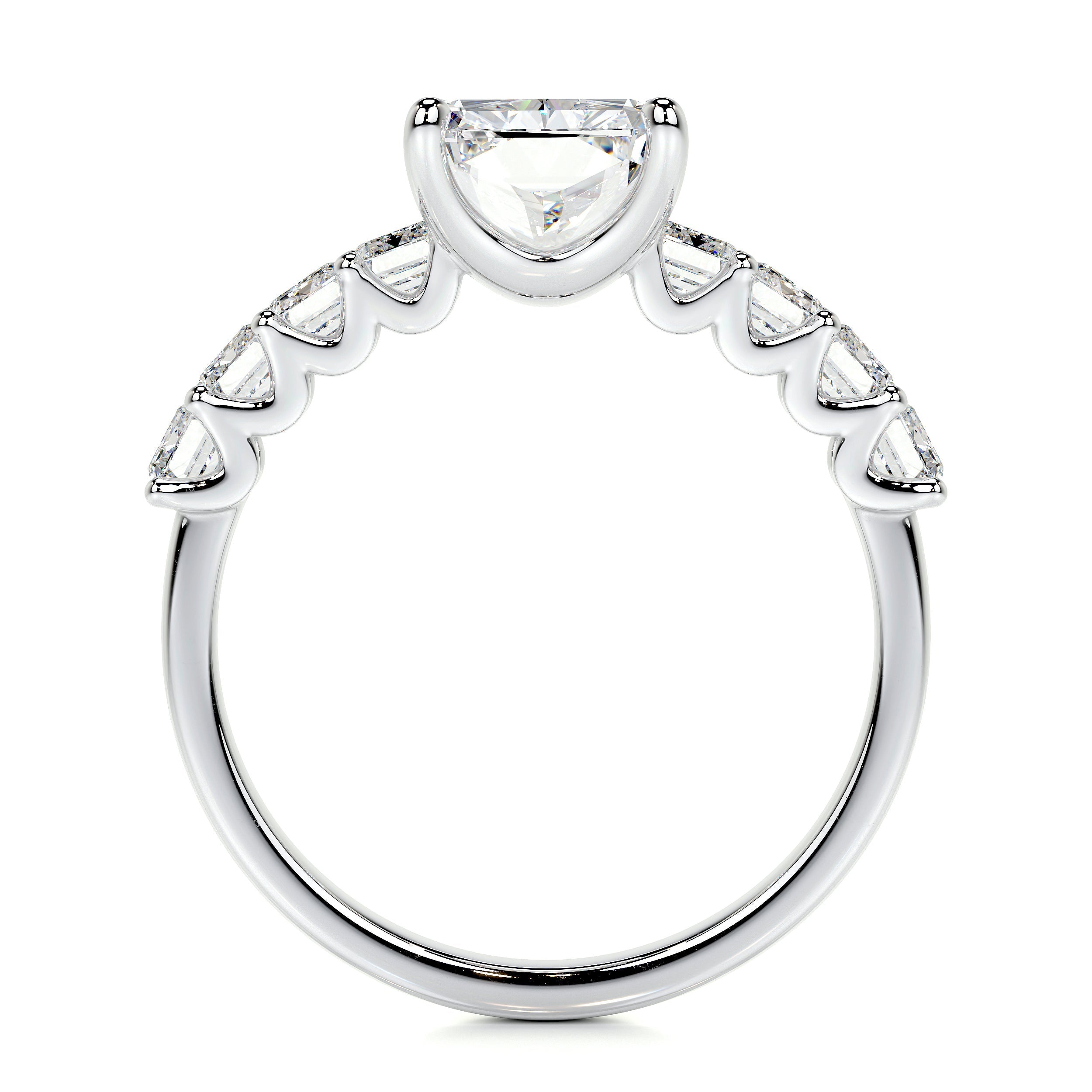 Arabella Lab Grown Diamond Ring (5 Carat) -14K White Gold