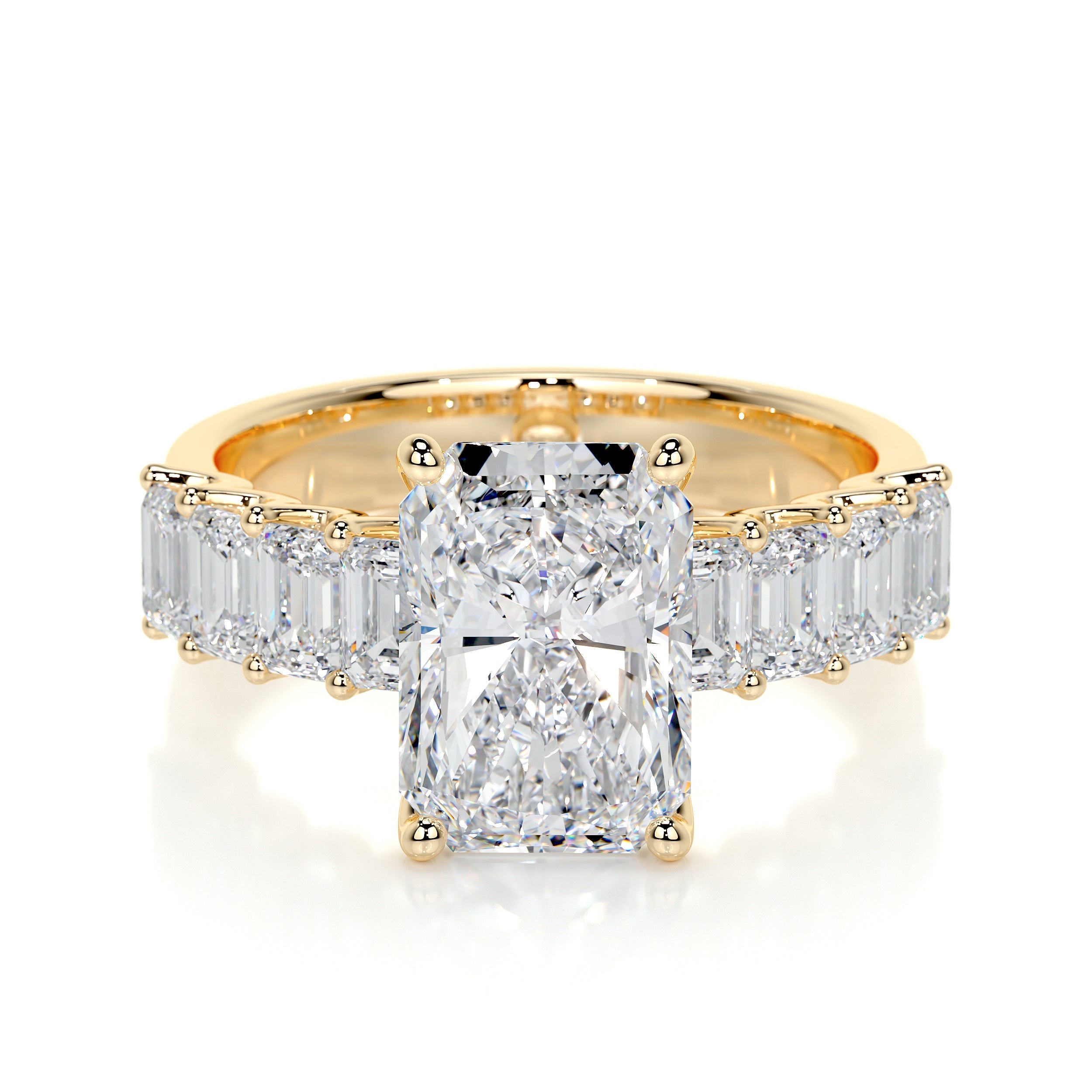 Arabella Lab Grown Diamond Ring (5 Carat) -18K Yellow Gold