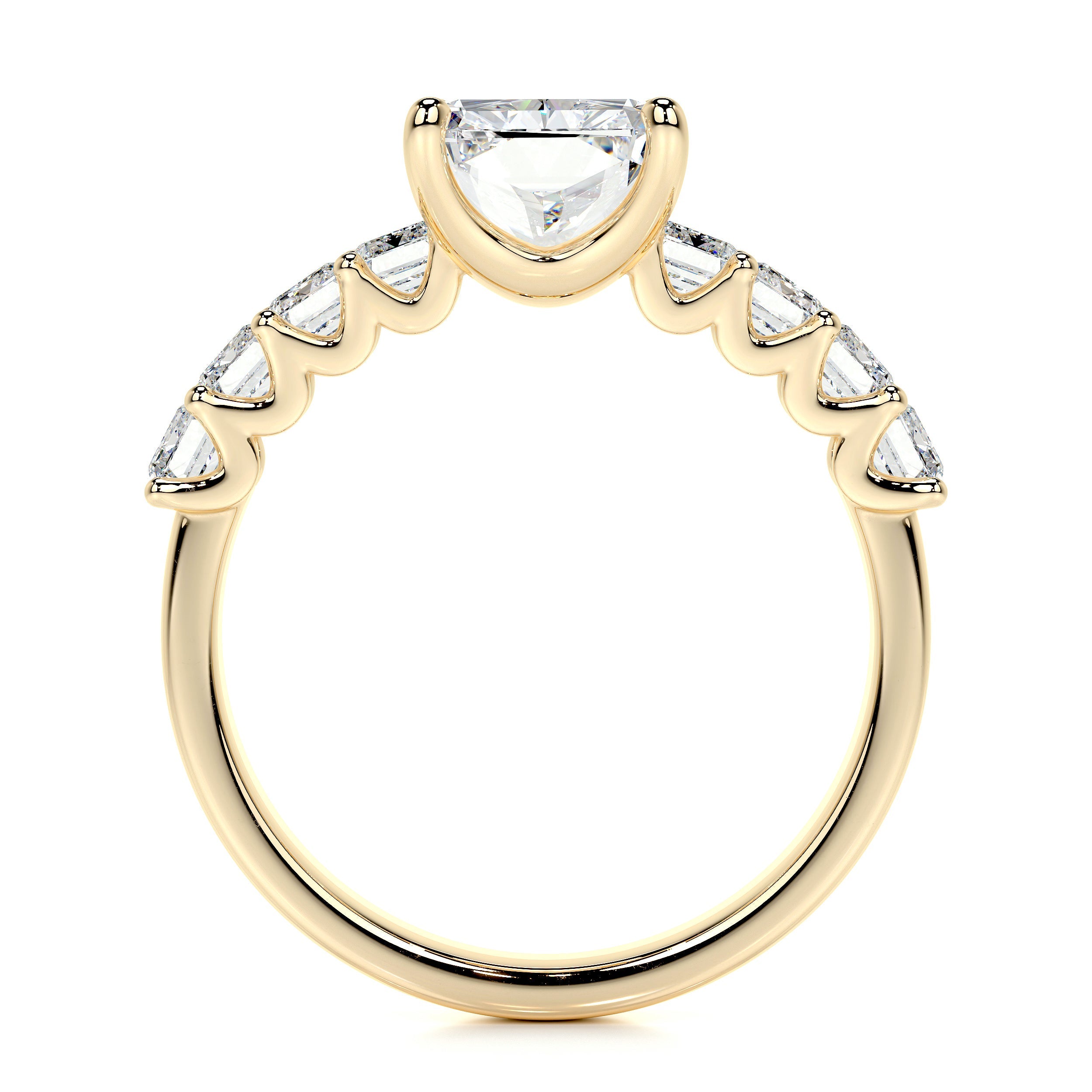 Arabella Lab Grown Diamond Ring   (5 Carat) -18K Yellow Gold
