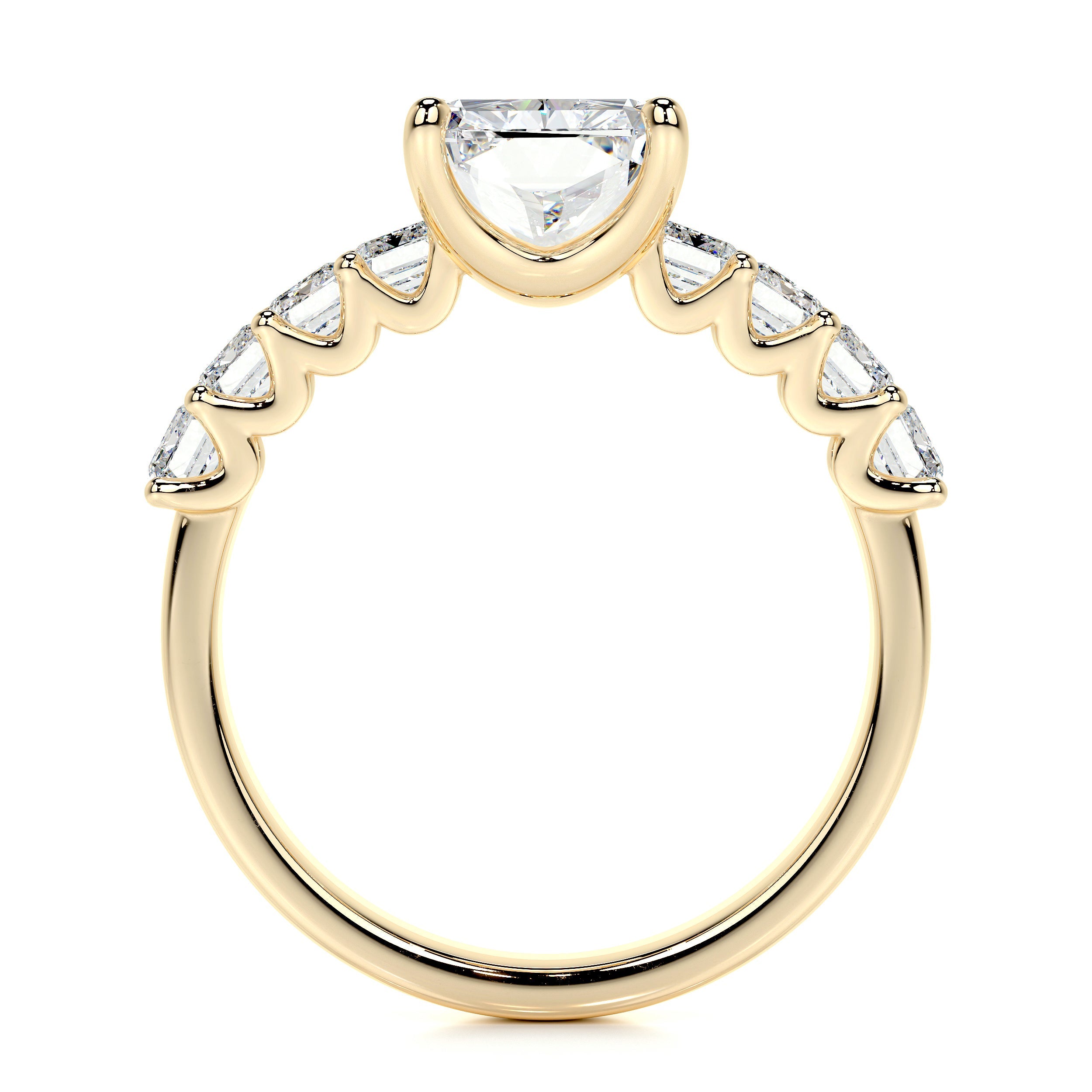 Arabella Lab Grown Diamond Ring (5 Carat) -18K Yellow Gold