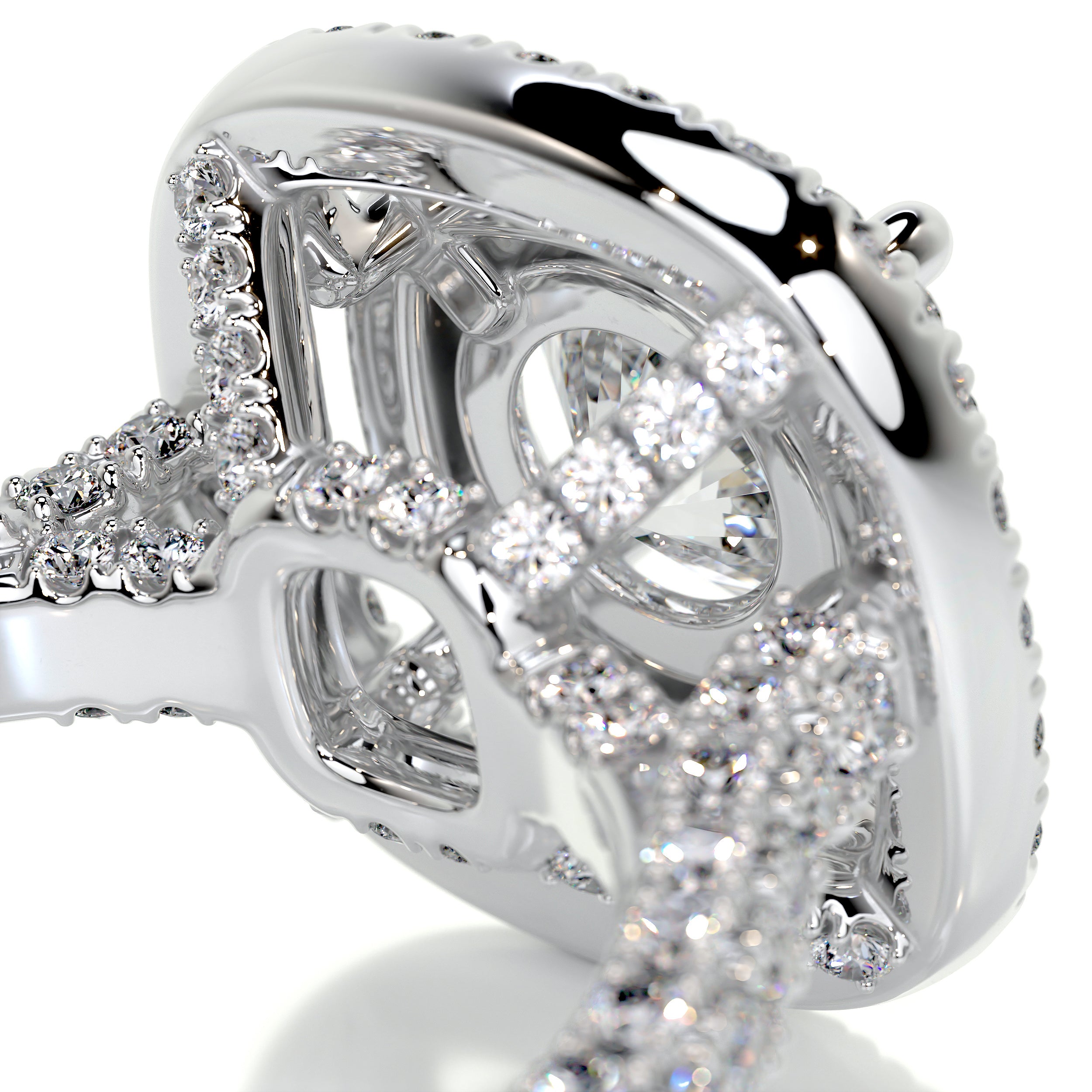 Carmen Diamond Engagement Ring -18K White Gold