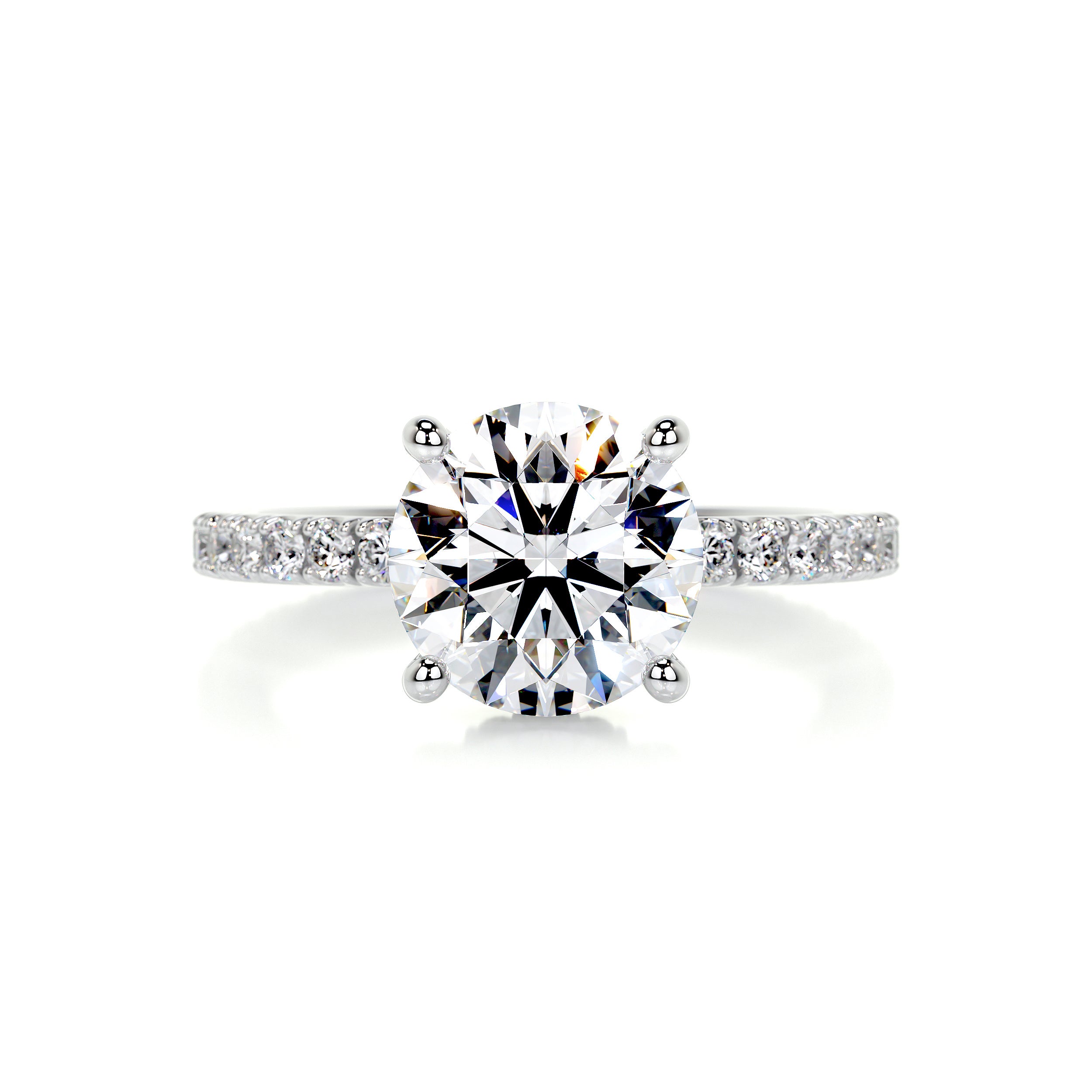 Nellie Diamond Engagement Ring -18K White Gold