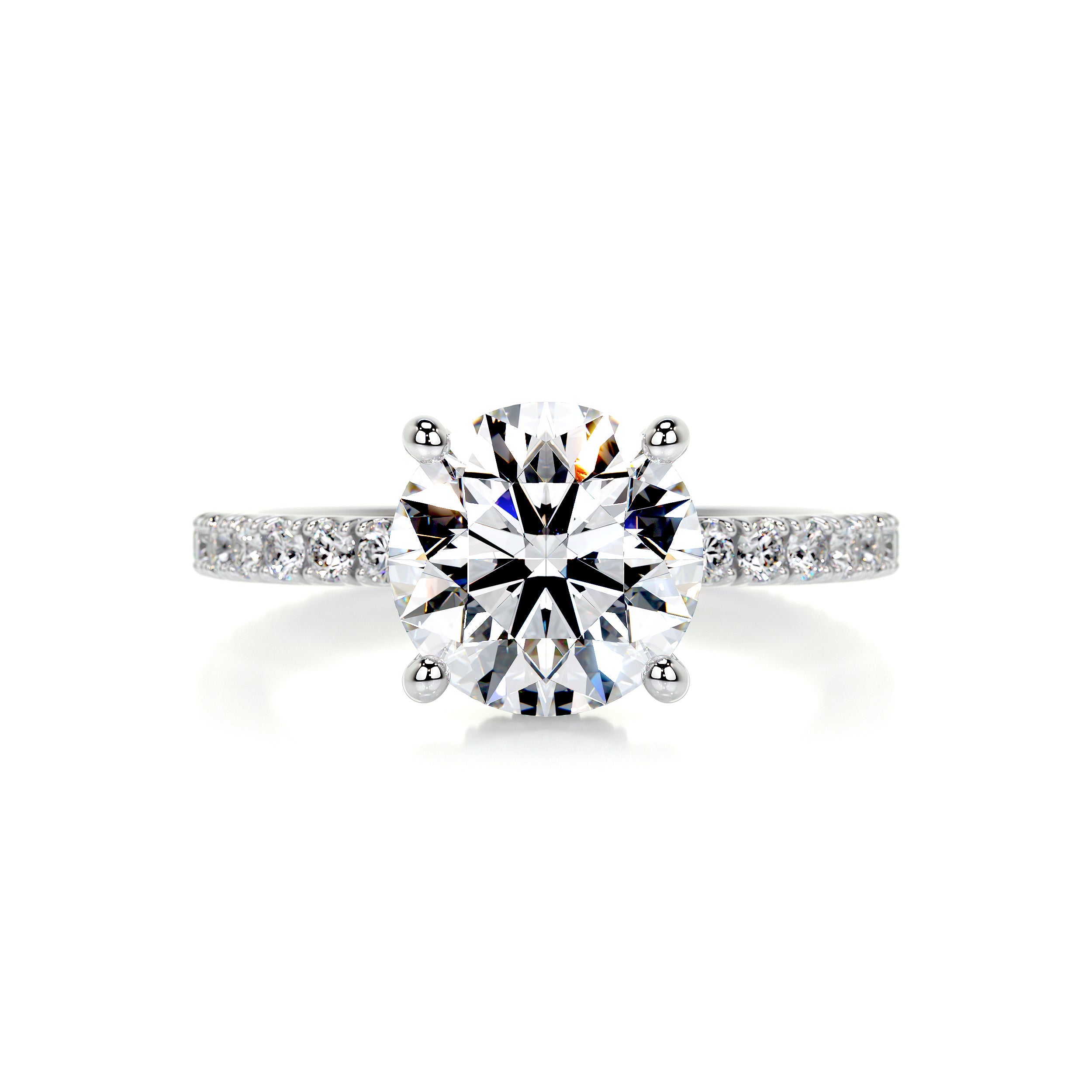 Nellie Diamond Engagement Ring -14K White Gold