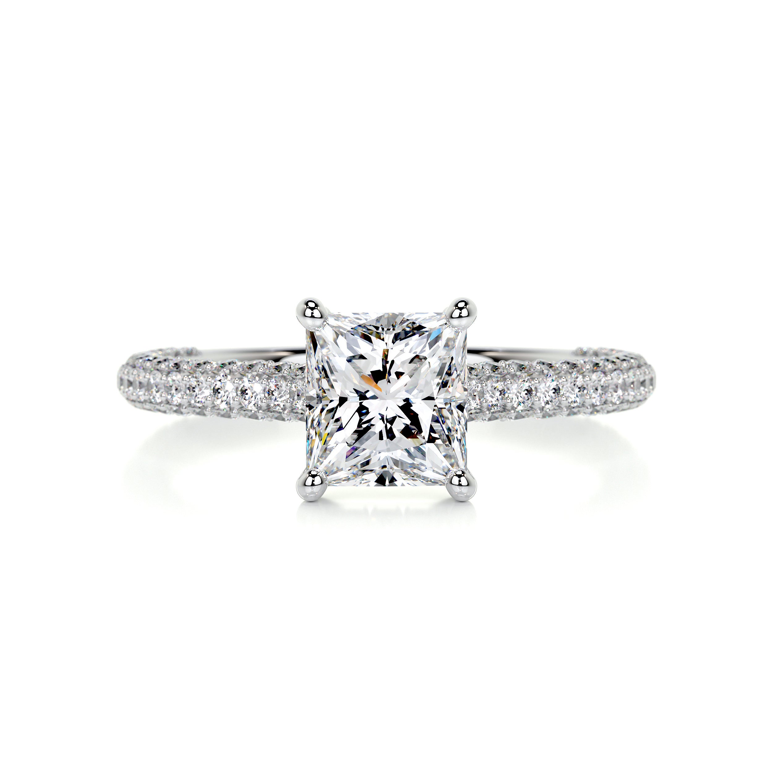 Fiona Diamond Engagement Ring -18K White Gold