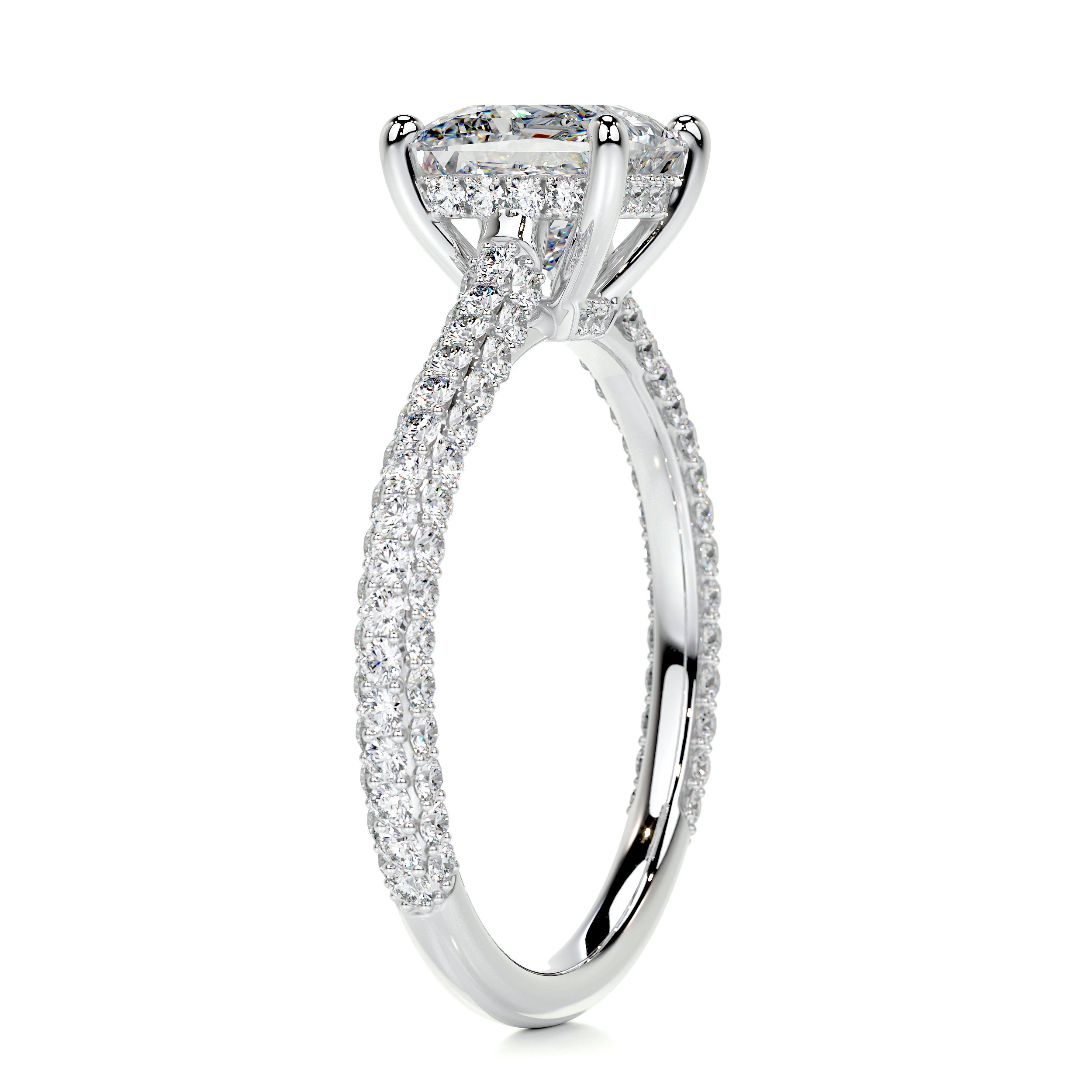 Fiona Diamond Engagement Ring -18K White Gold