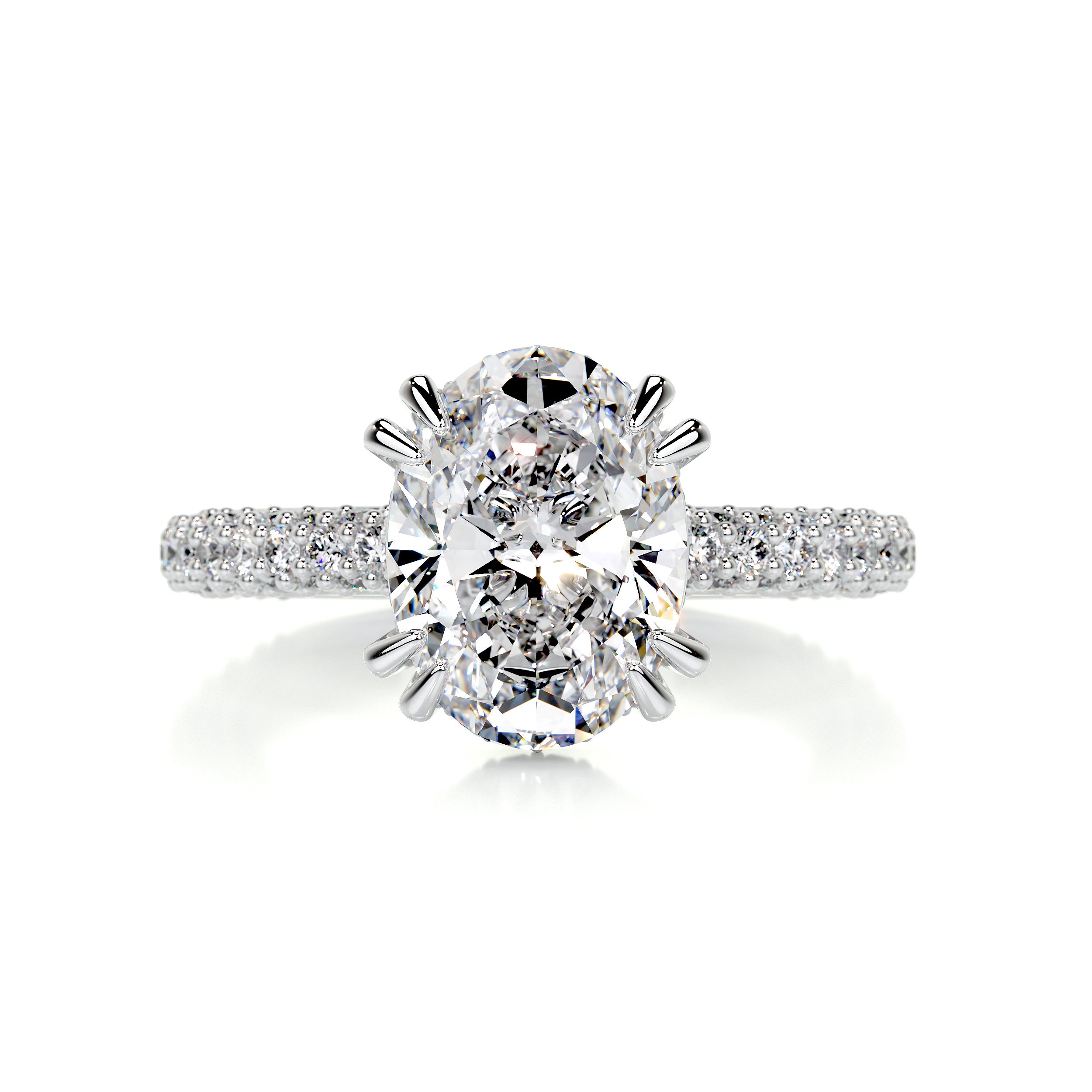 Kelly Diamond Engagement Ring -14K White Gold
