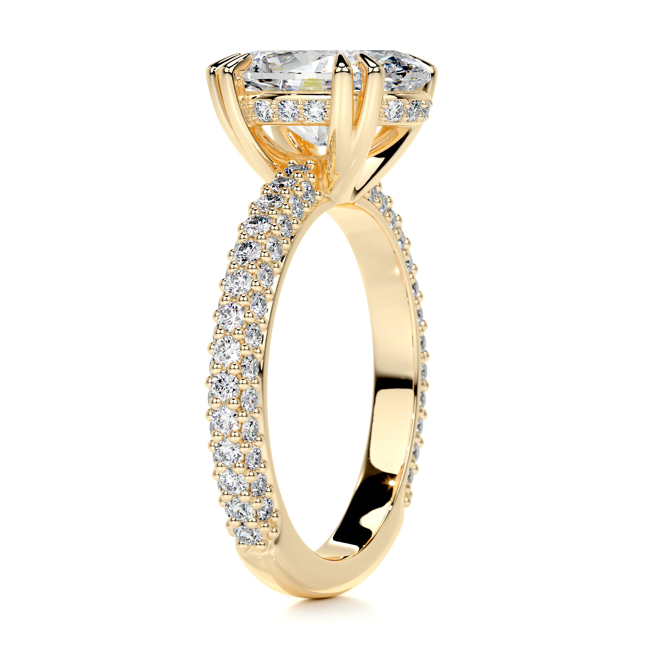 Kelly Diamond Engagement Ring -18K Yellow Gold