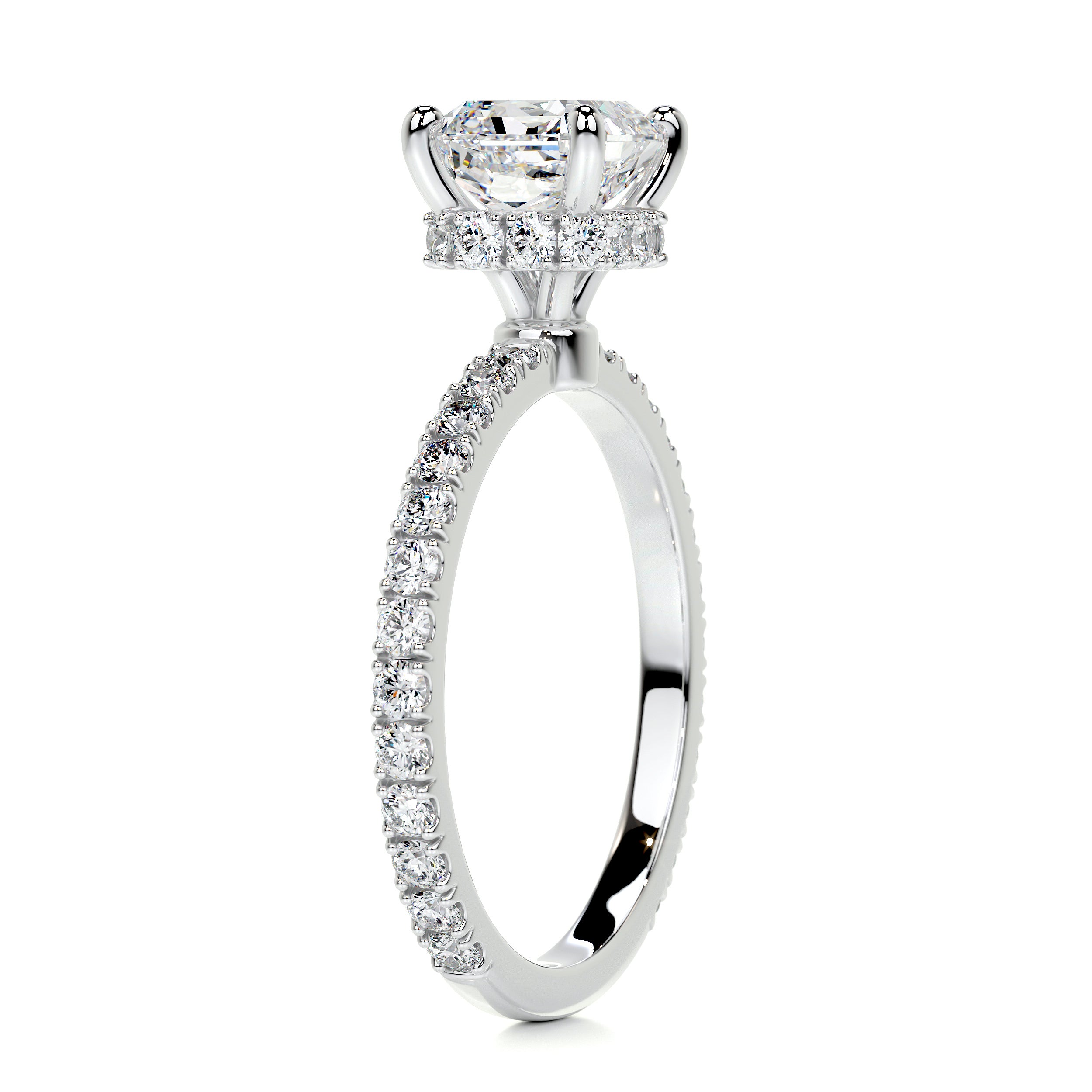 Vivienne Diamond Engagement Ring -14K White Gold