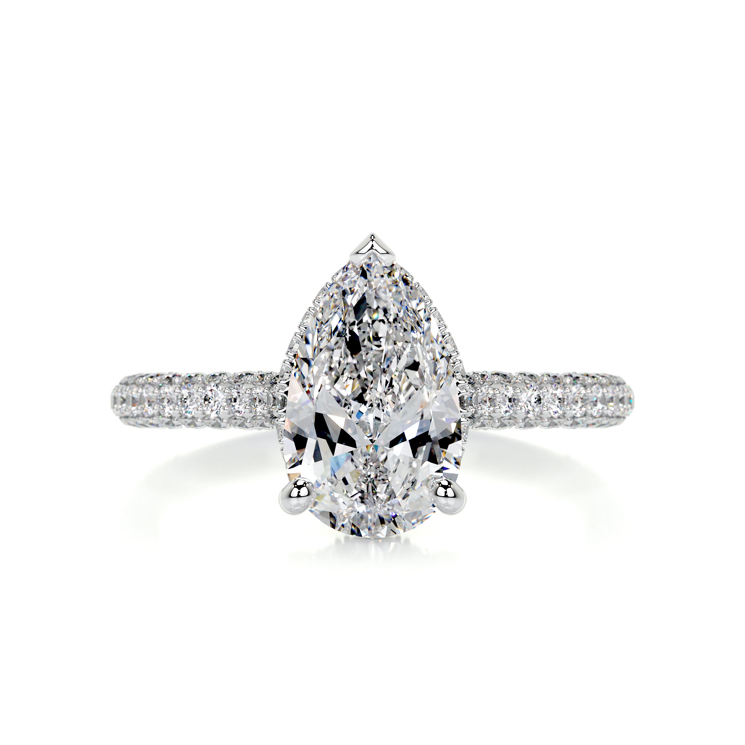 Nakia Diamond Engagement Ring -18K White Gold