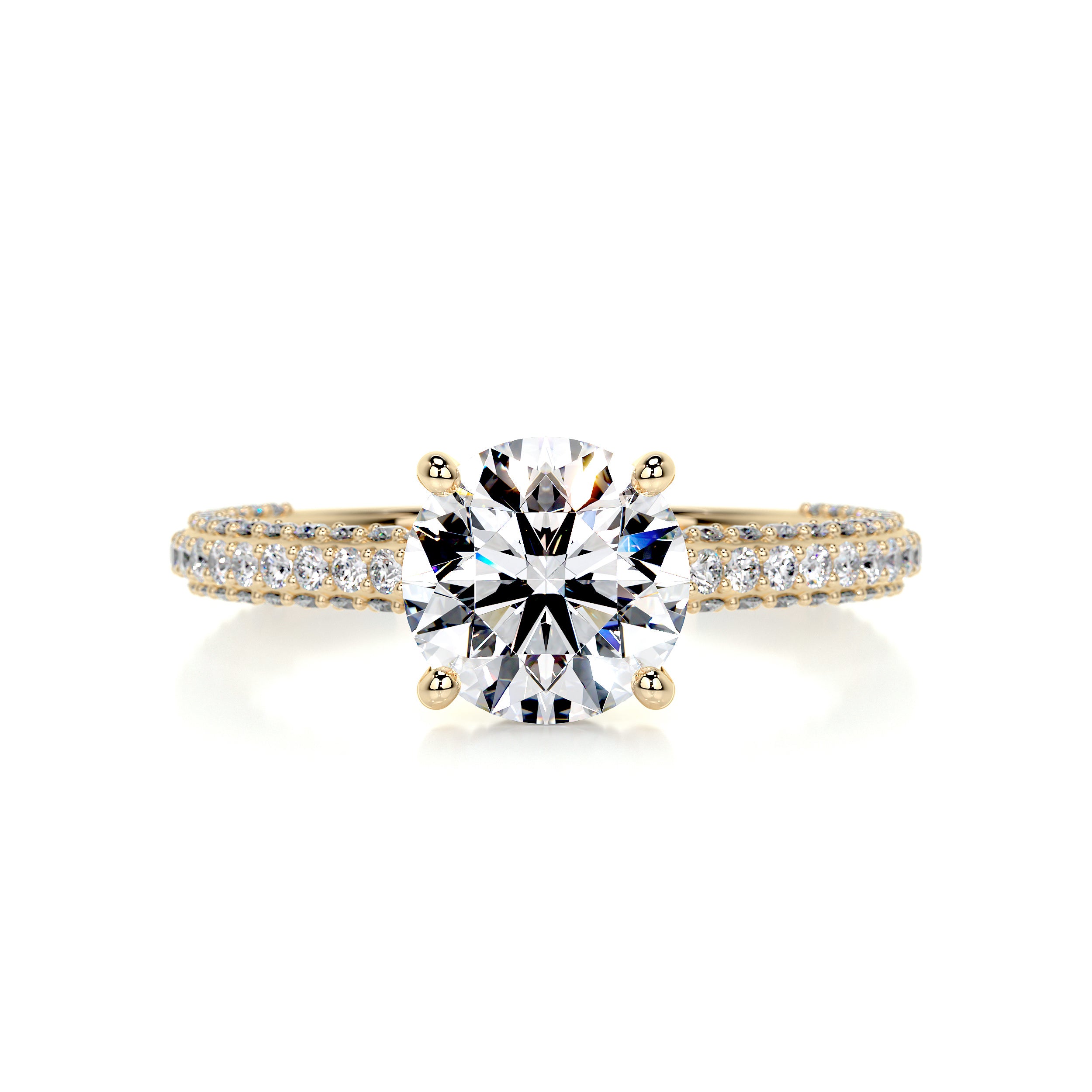 Michaela Diamond Engagement Ring -18K Yellow Gold