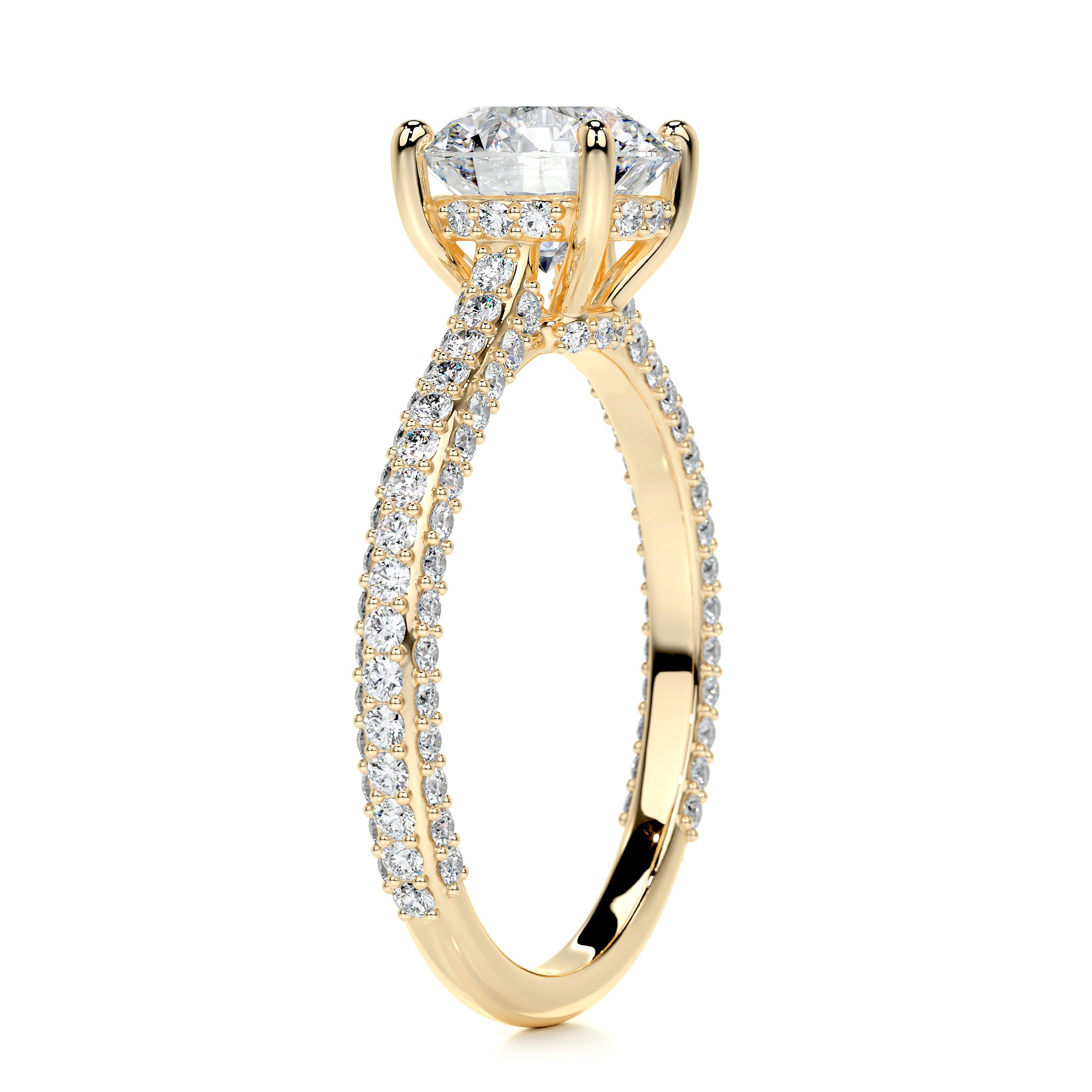 Michaela Diamond Engagement Ring -18K Yellow Gold