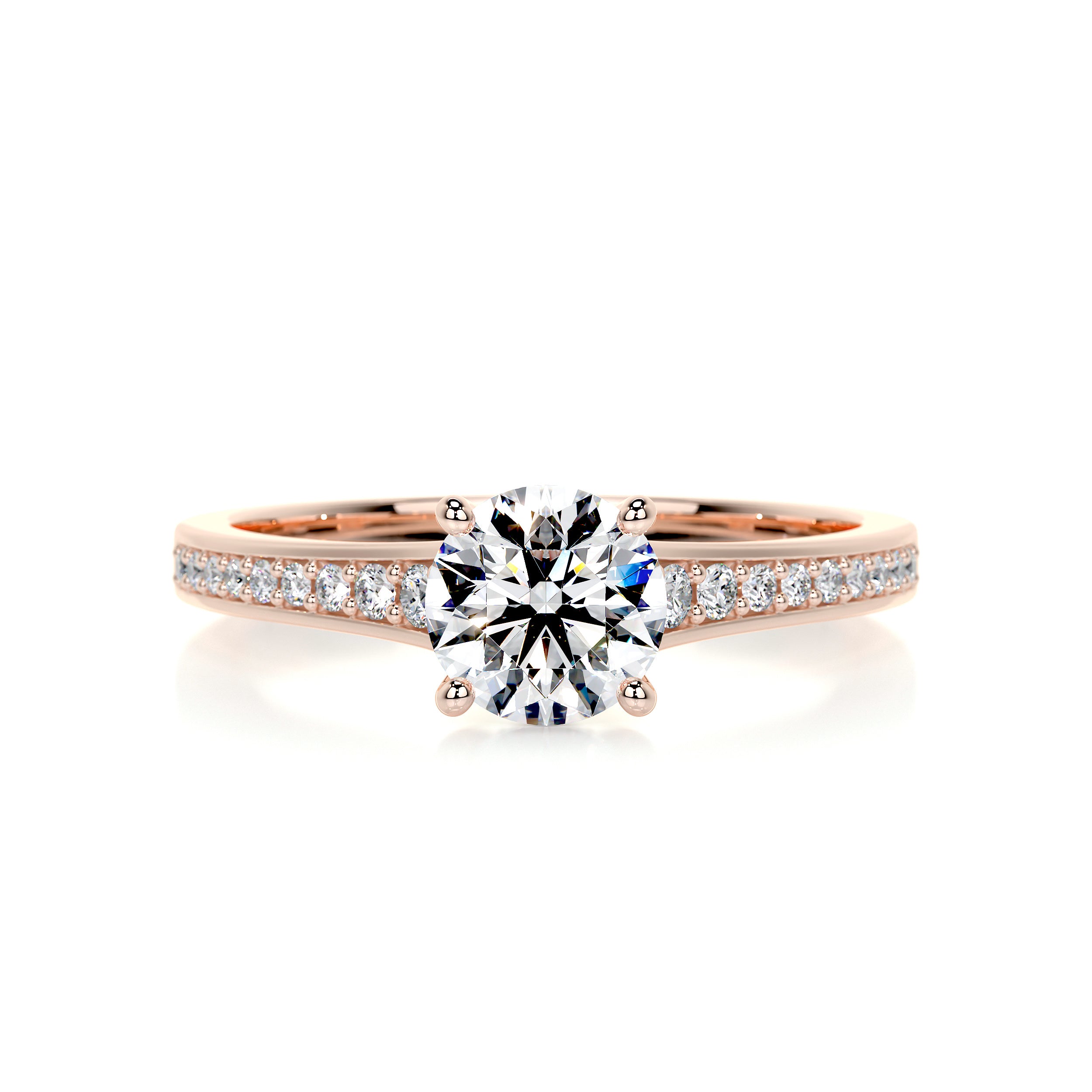 Lily Diamond Engagement Ring -14K Rose Gold