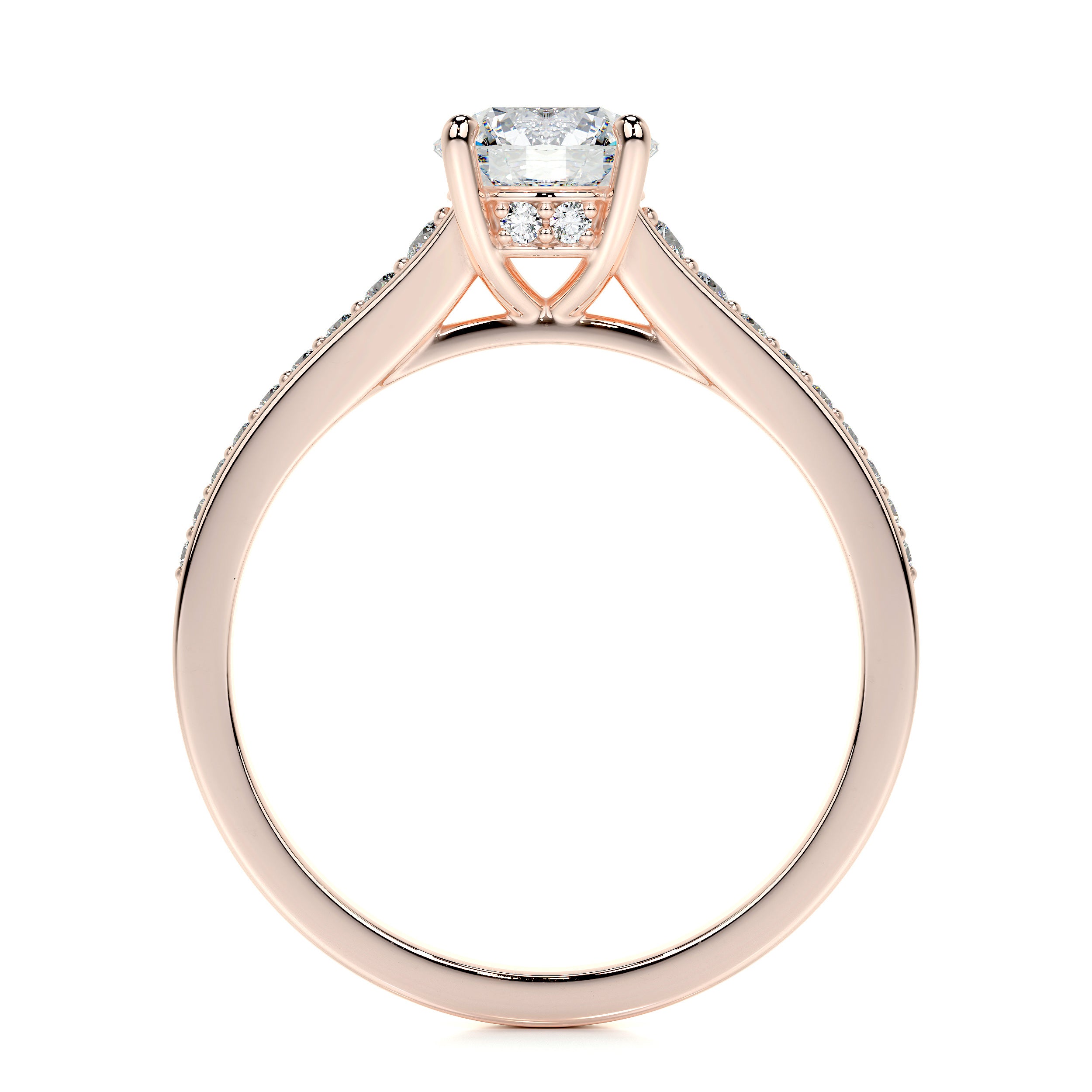 Lily Lab Grown Diamond Ring -14K Rose Gold