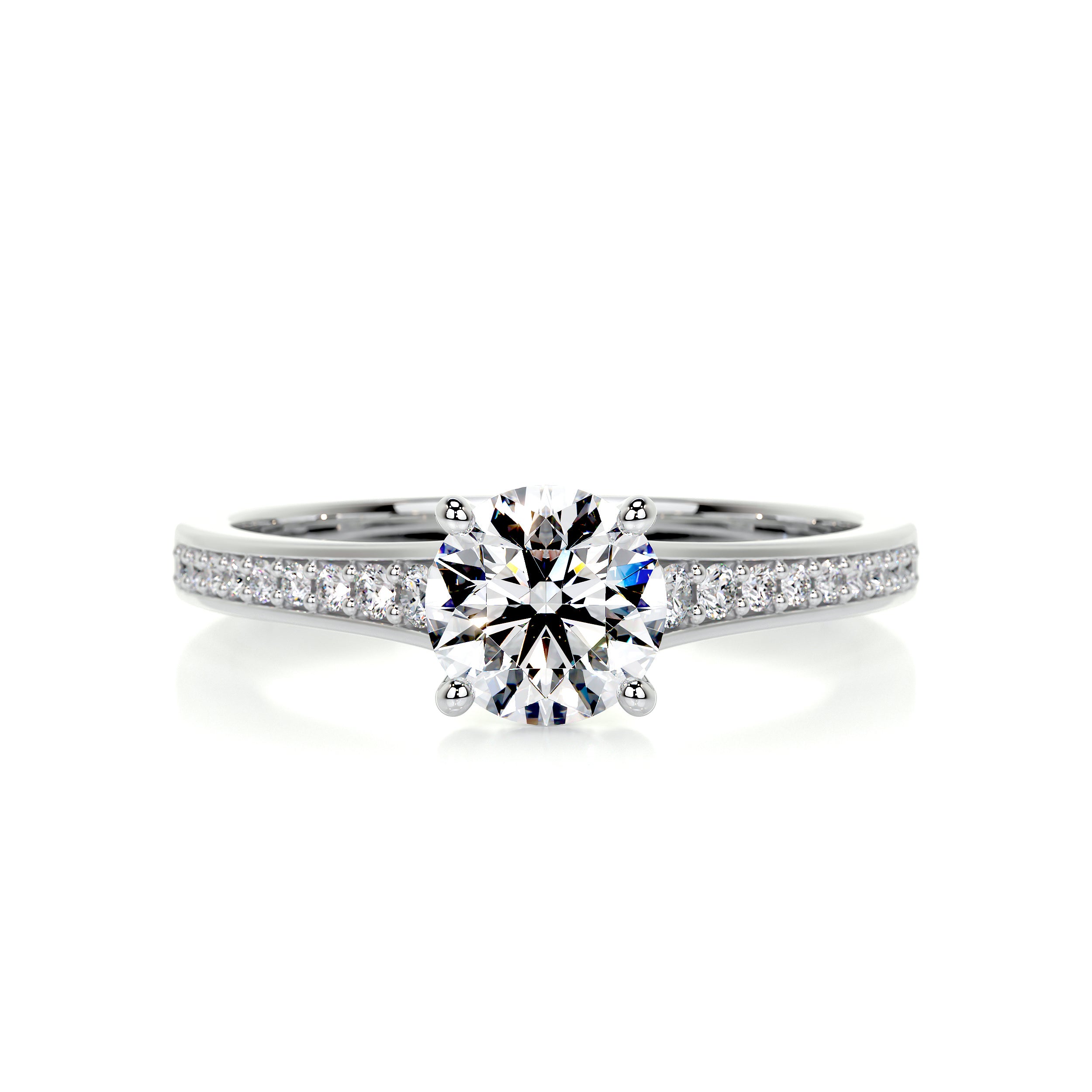 Lily Diamond Engagement Ring -14K White Gold