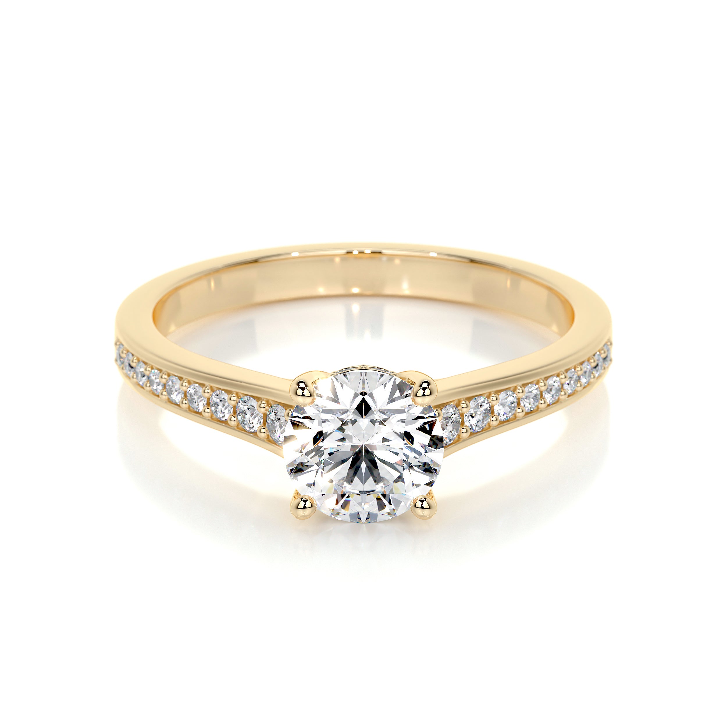 Lily Lab Grown Diamond Ring -18K Yellow Gold