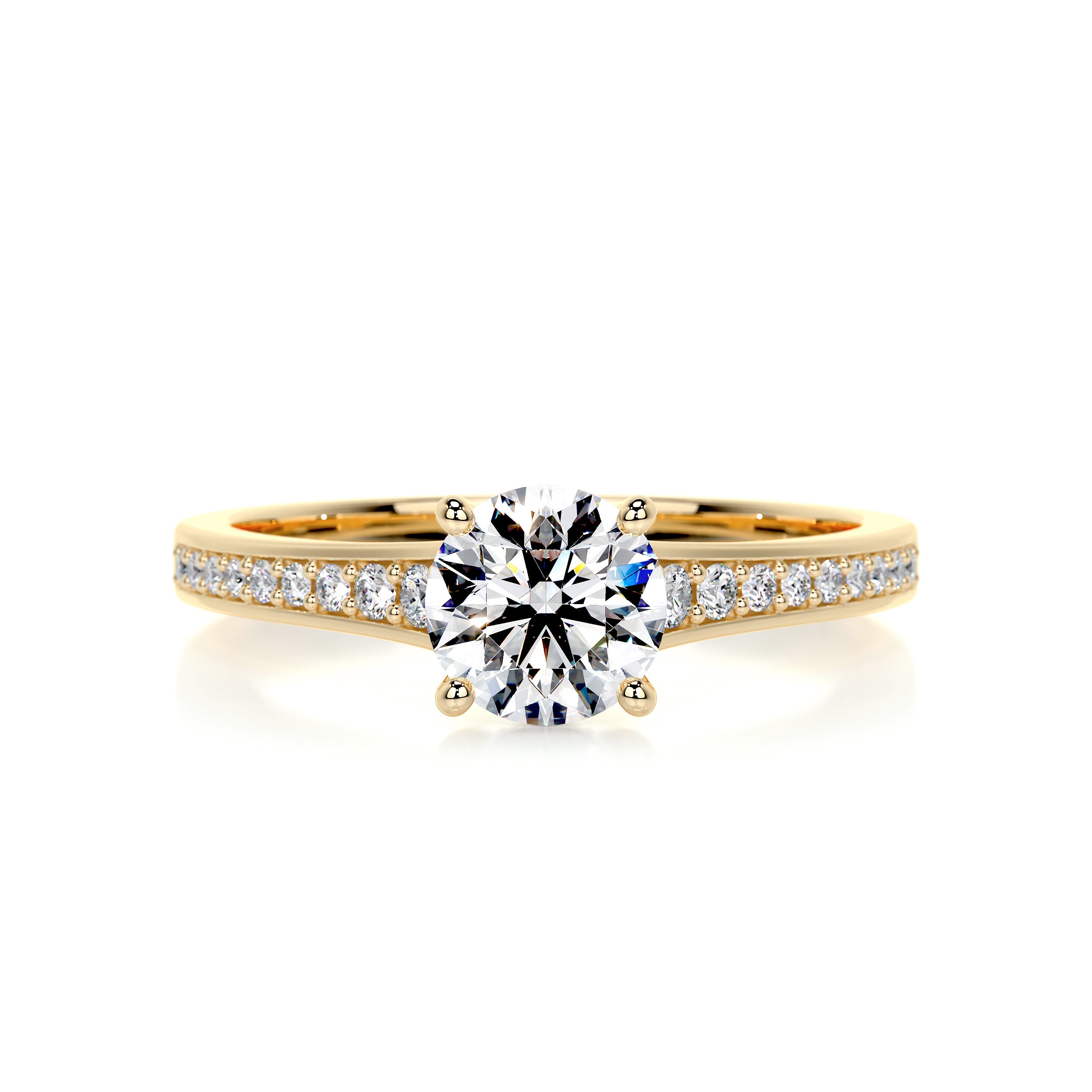 Lily Diamond Engagement Ring -18K Yellow Gold