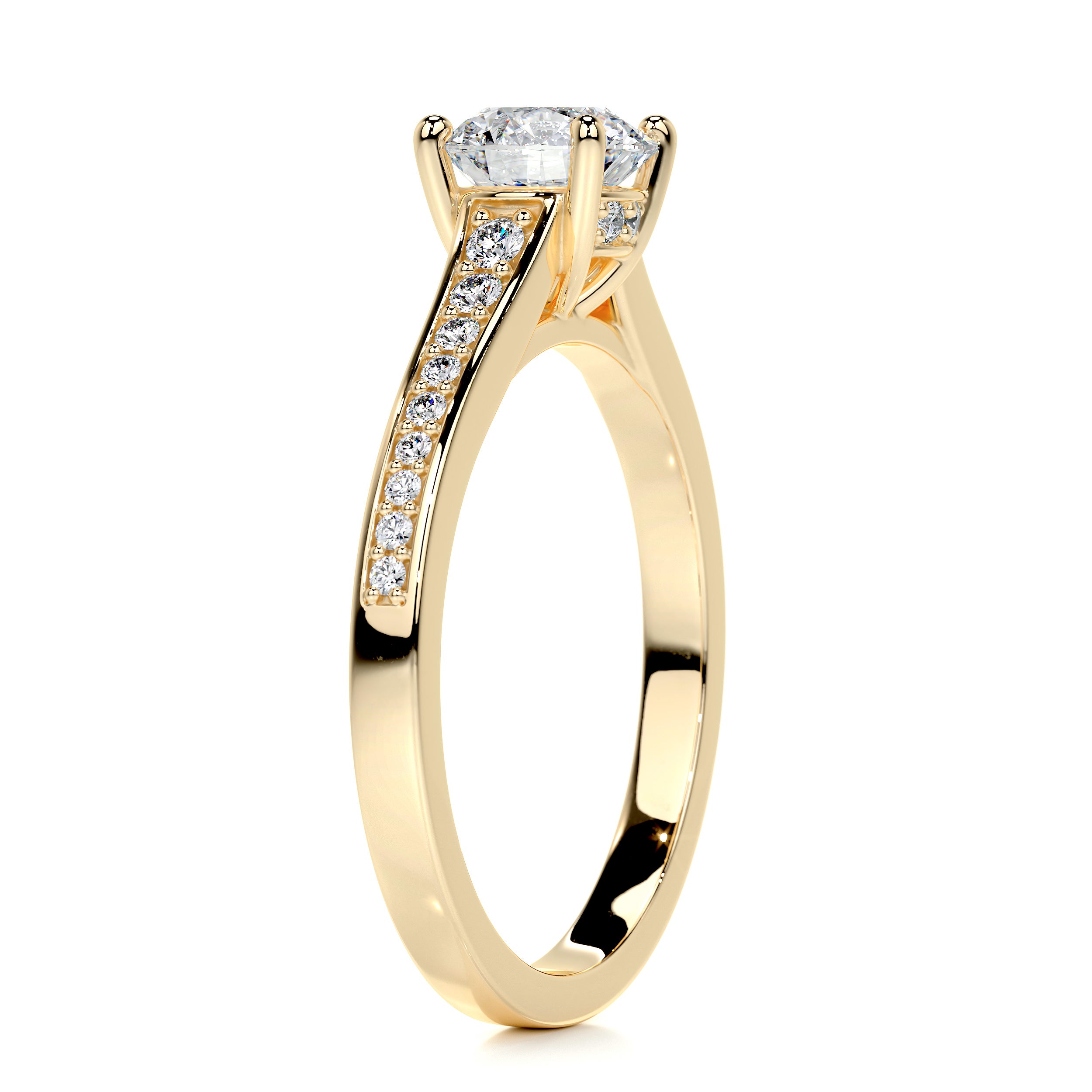 Lily Diamond Engagement Ring -18K Yellow Gold