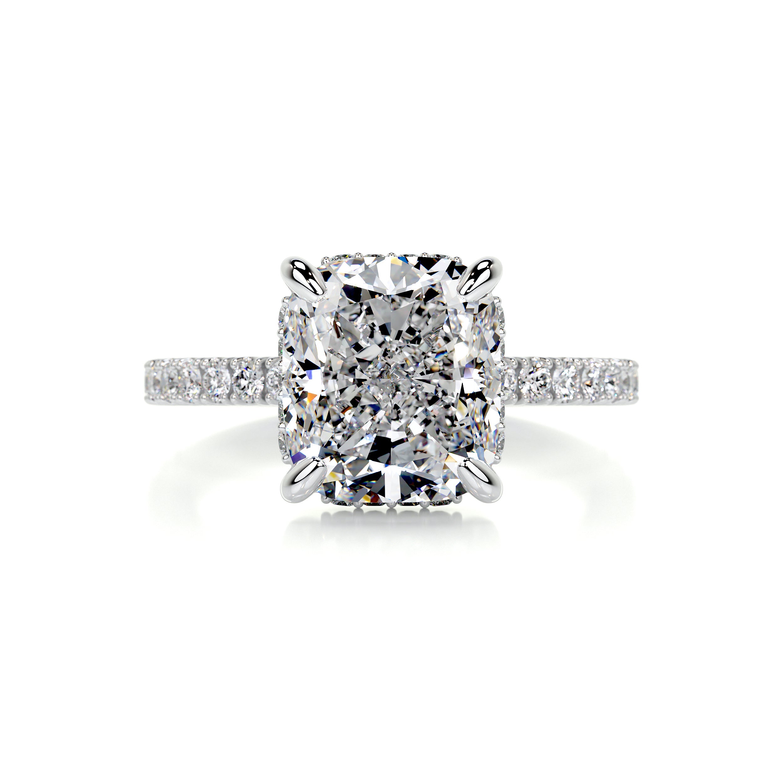 Beatriz Diamond Engagement Ring -14K White Gold